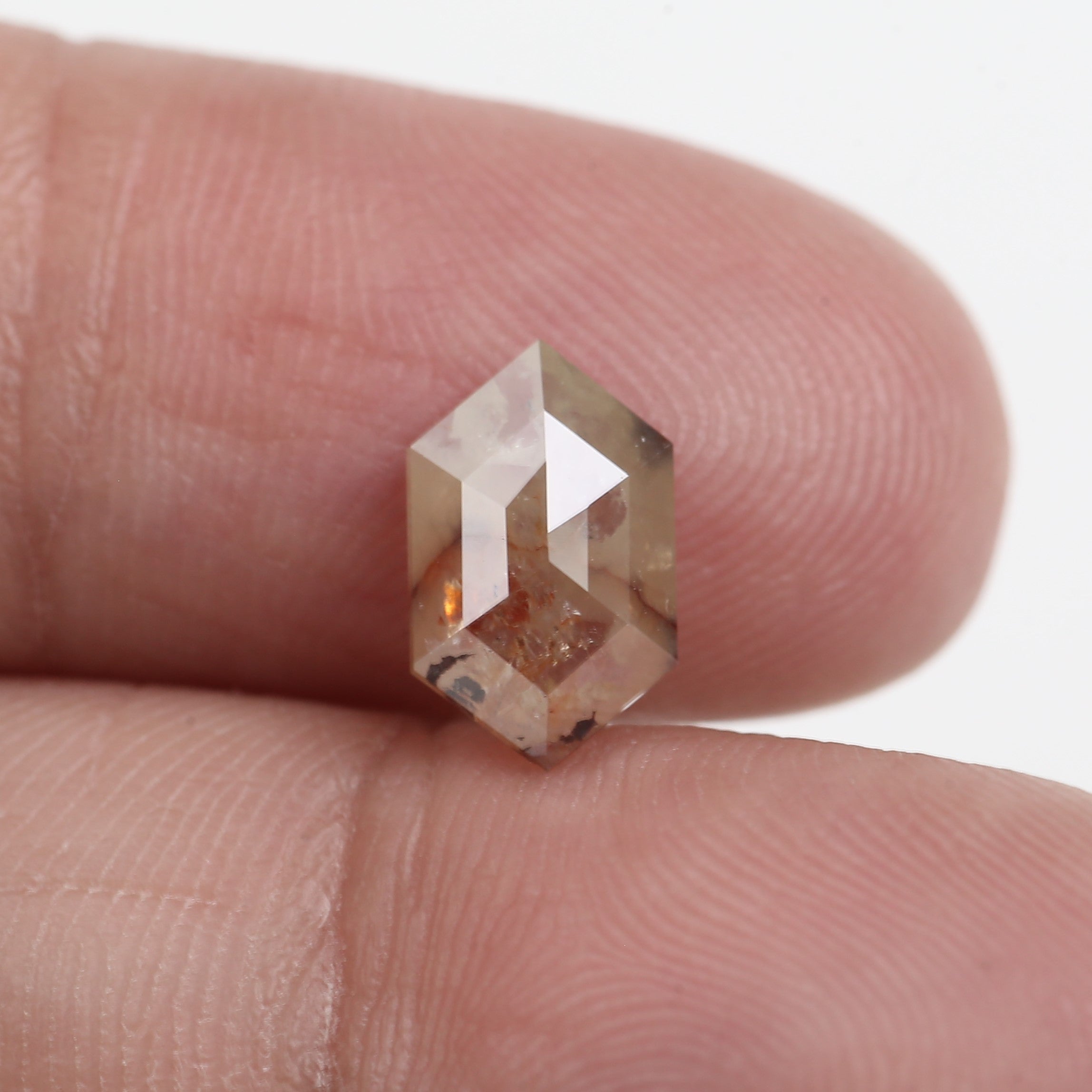 1.50 Carat Salt And Pepper Hexagon Cut Fancy Diamond 10.04 MM