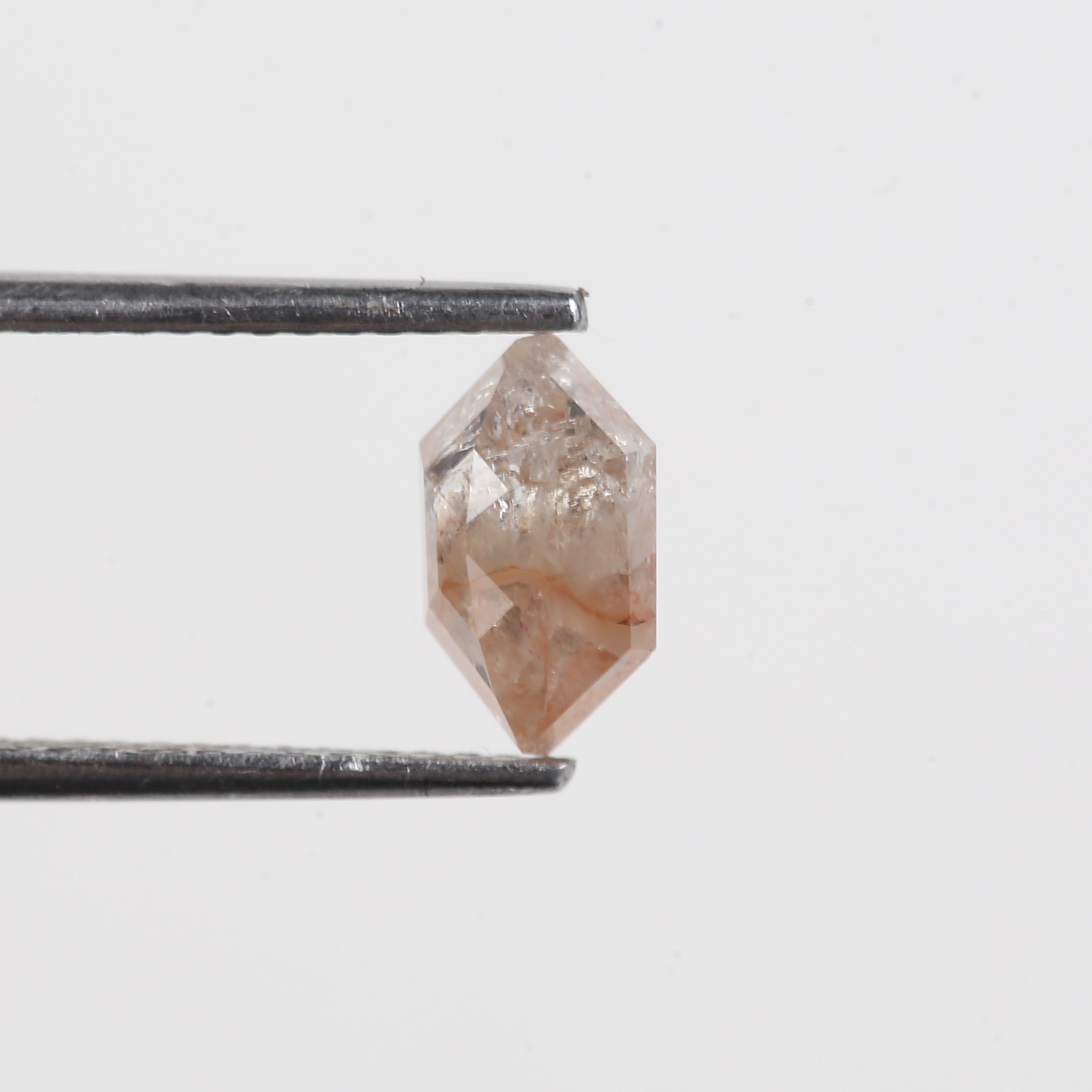 0.97 Carat Hexagon Cut Pink Salt and Pepper Diamond For Orion Ring 8.20 MM