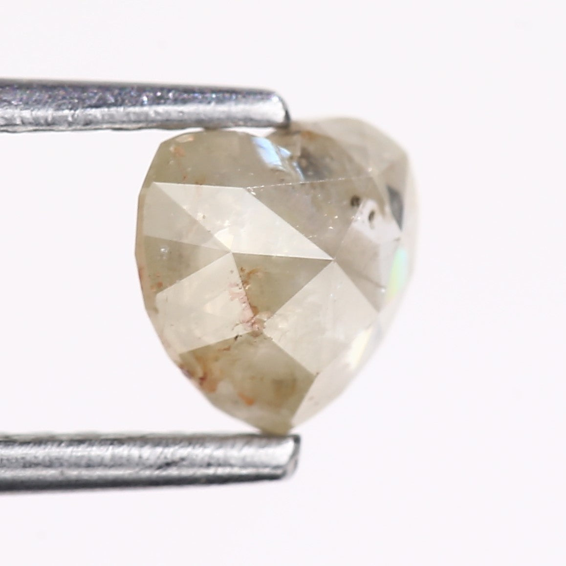 0.94 Carat Natural Gray Heart Cut Salt and Pepper Diamond 5.53 MM