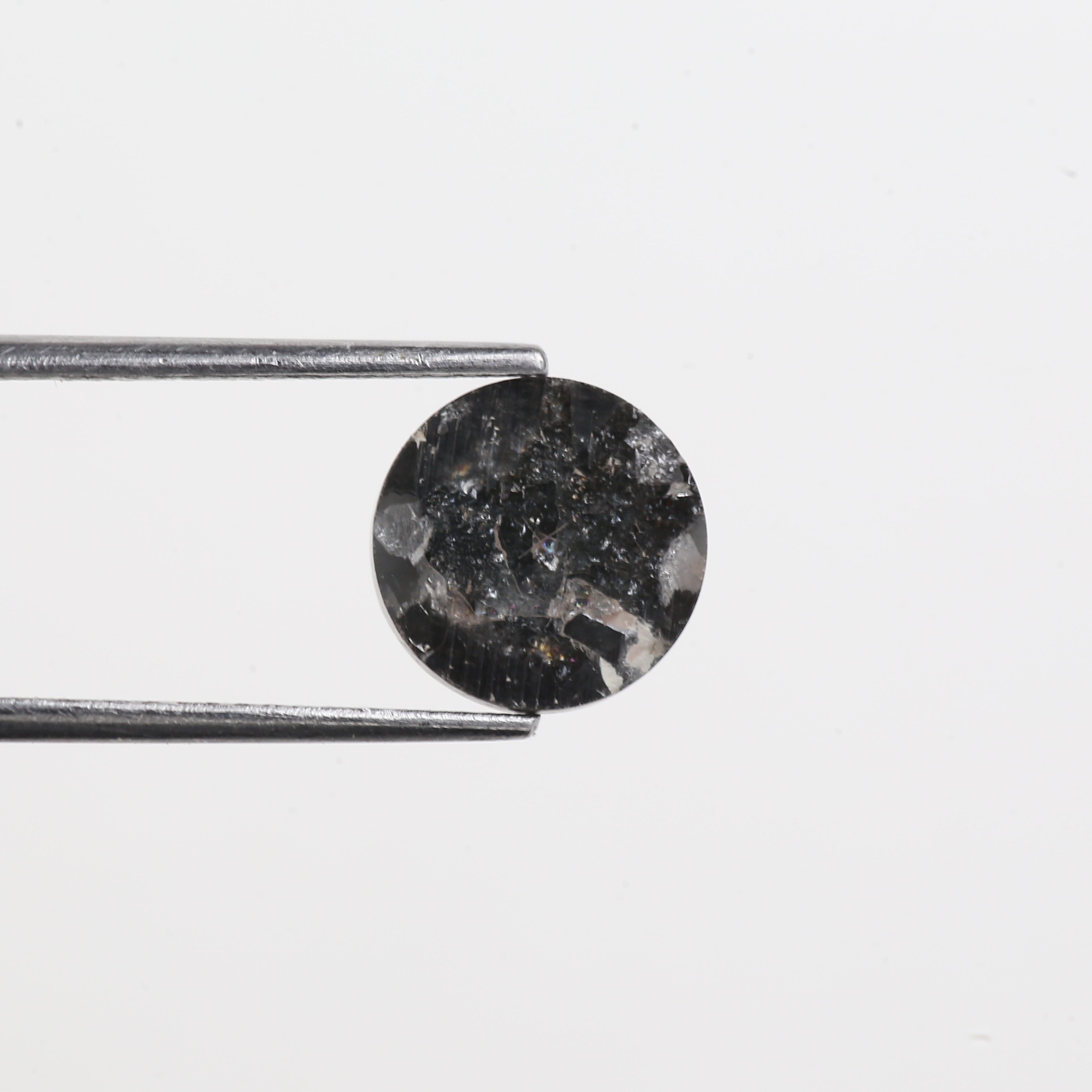 3.10 Carat Natural Loose Black Diamond Round Rose Cut 9.11 MM