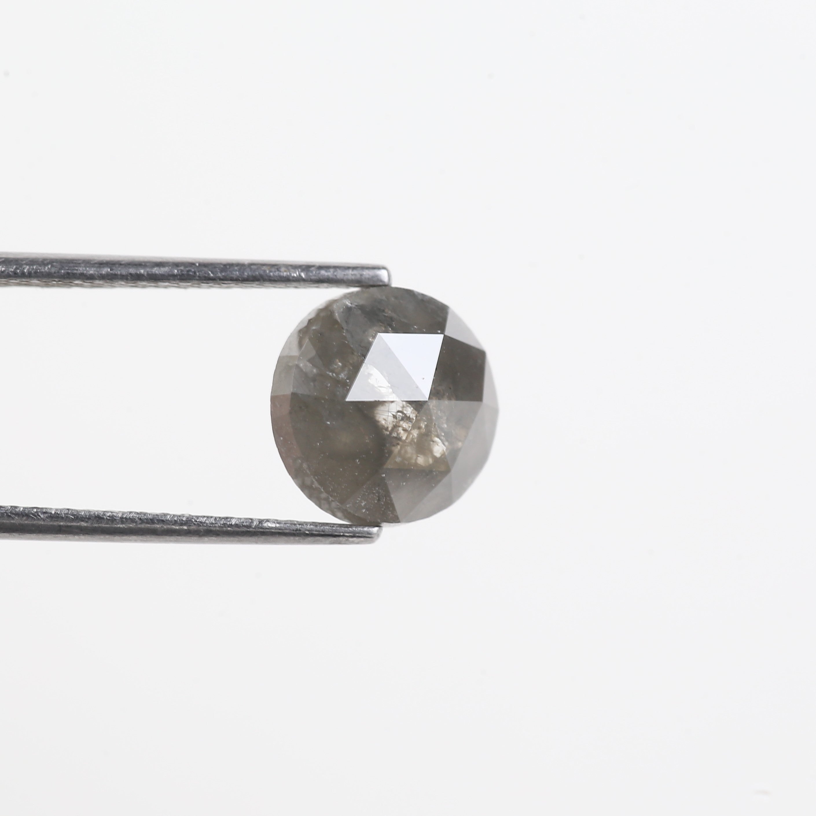 2.76 Carat Salt and Pepper Round Rose Cut Loose Diamond 9 MM