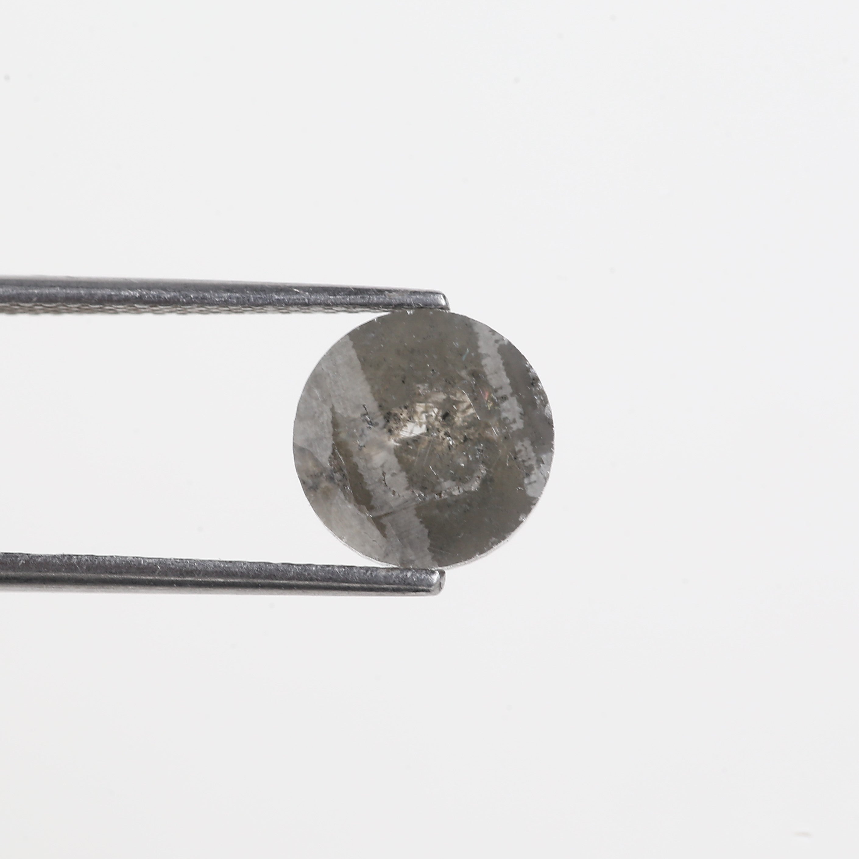 2.76 Carat Salt and Pepper Round Rose Cut Loose Diamond 9 MM