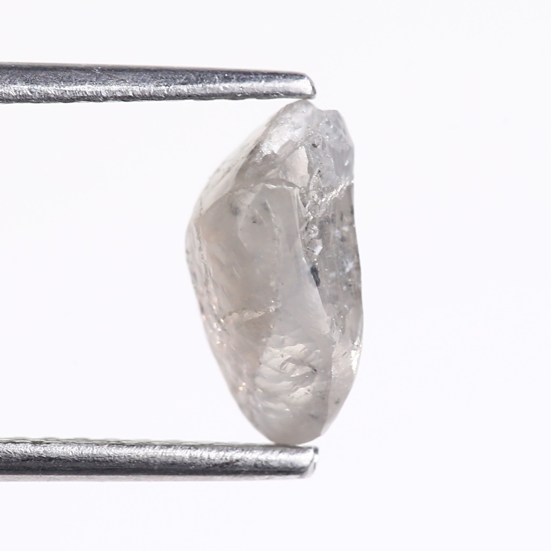 1.26 Carat Natural Uncut Raw Gray Rough Diamond 9.02 MM
