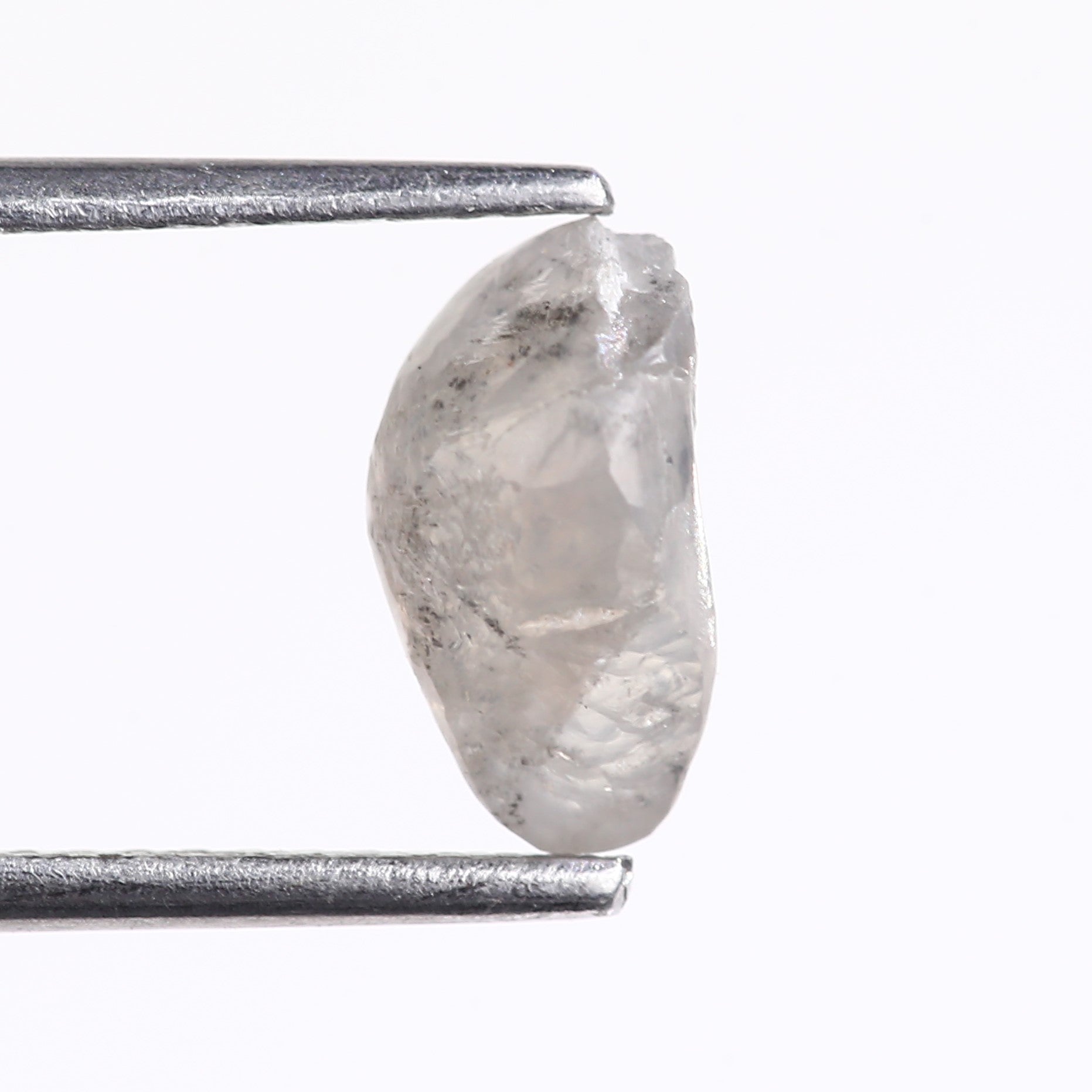1.26 Carat Natural Uncut Raw Gray Rough Diamond 9.02 MM