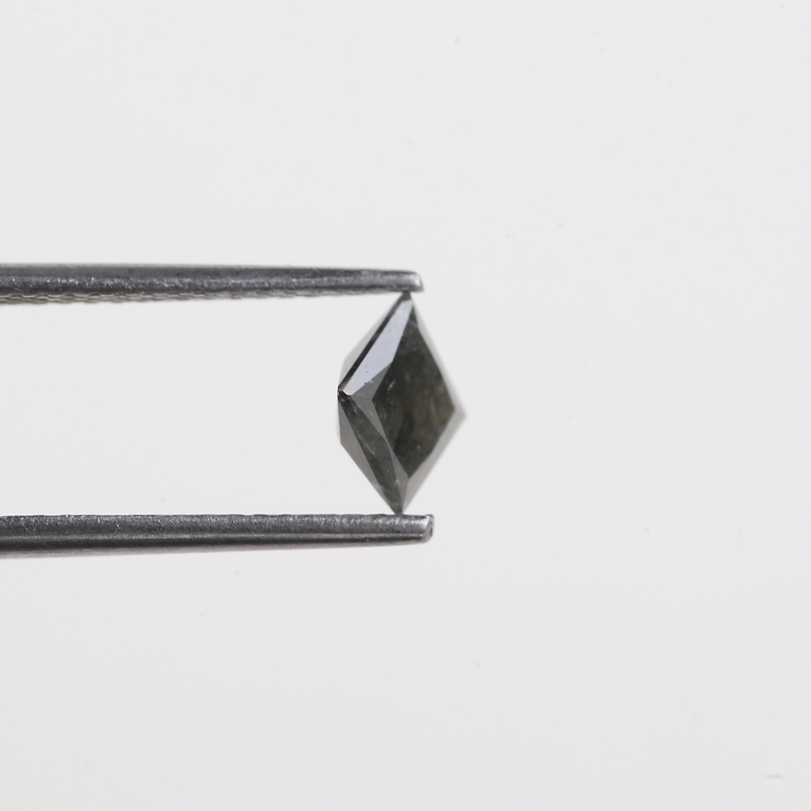 0.66 Ct Natural Gray Princess Cut Salt And Pepper Loose Diamond 4.97 MM
