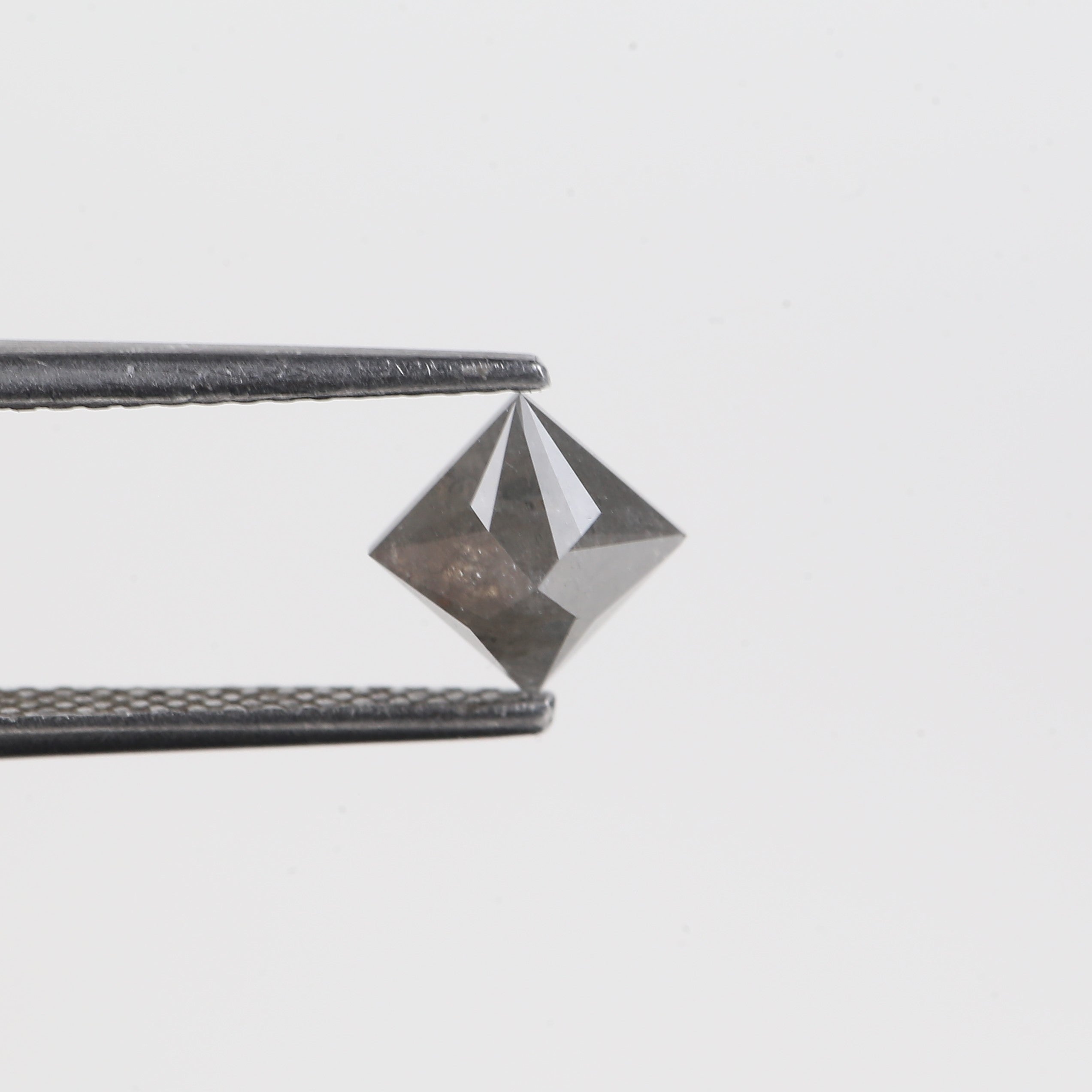 0.86 Carat Salt And Pepper Diamond Princess Cut Natural Diamond 4.91 MM