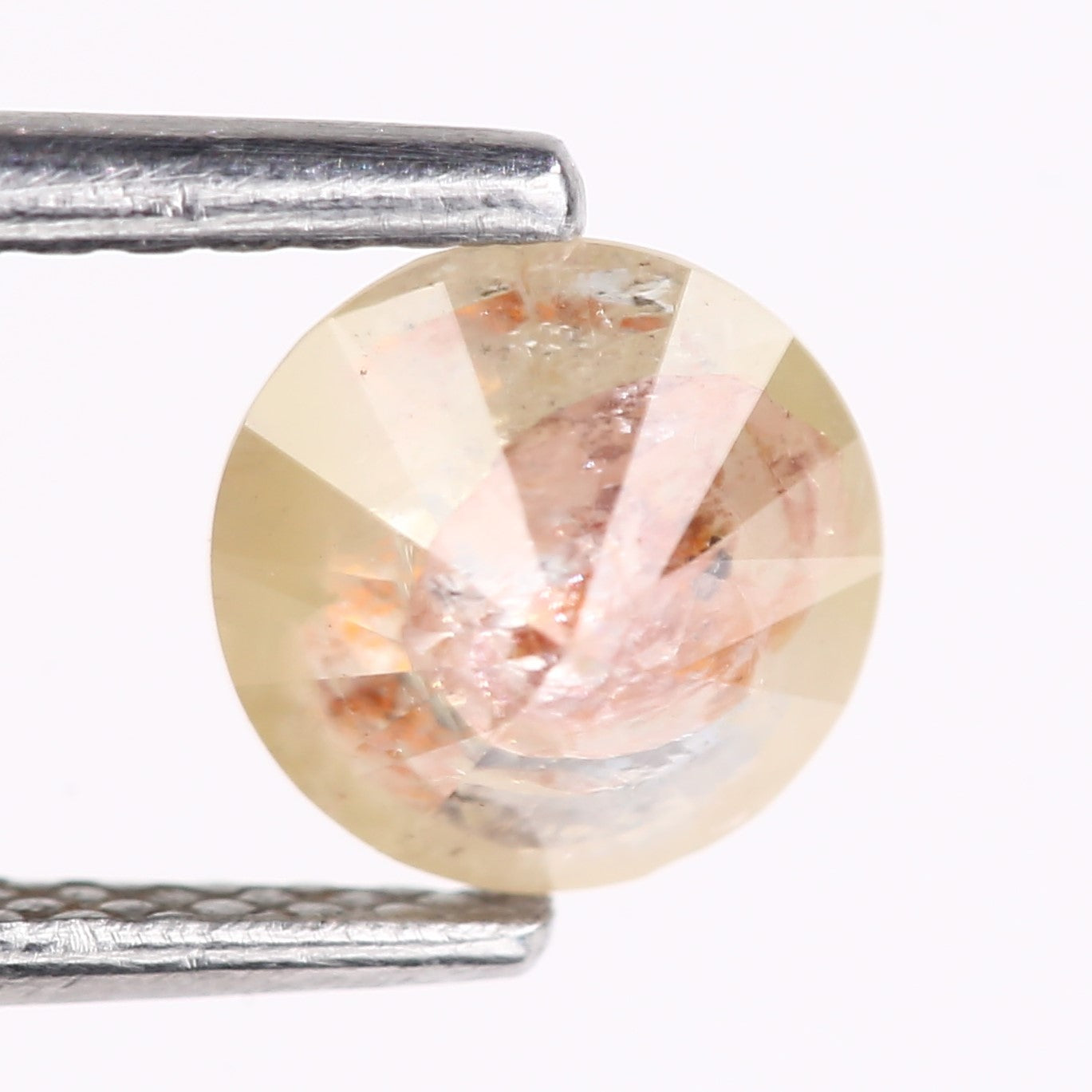 0.87 Carat Natural Round Cut Light Yellow Salt And Pepper Diamond 5.91 MM