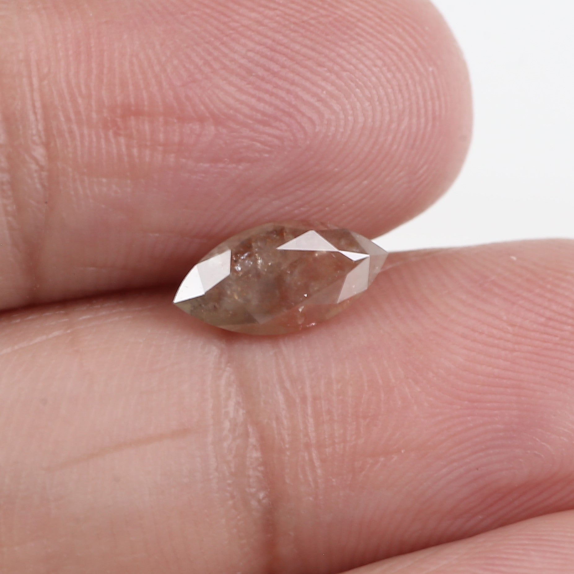 0.97 Carat Orange Salt And Pepper Marquise Cut Natural Diamond 9.99 MM