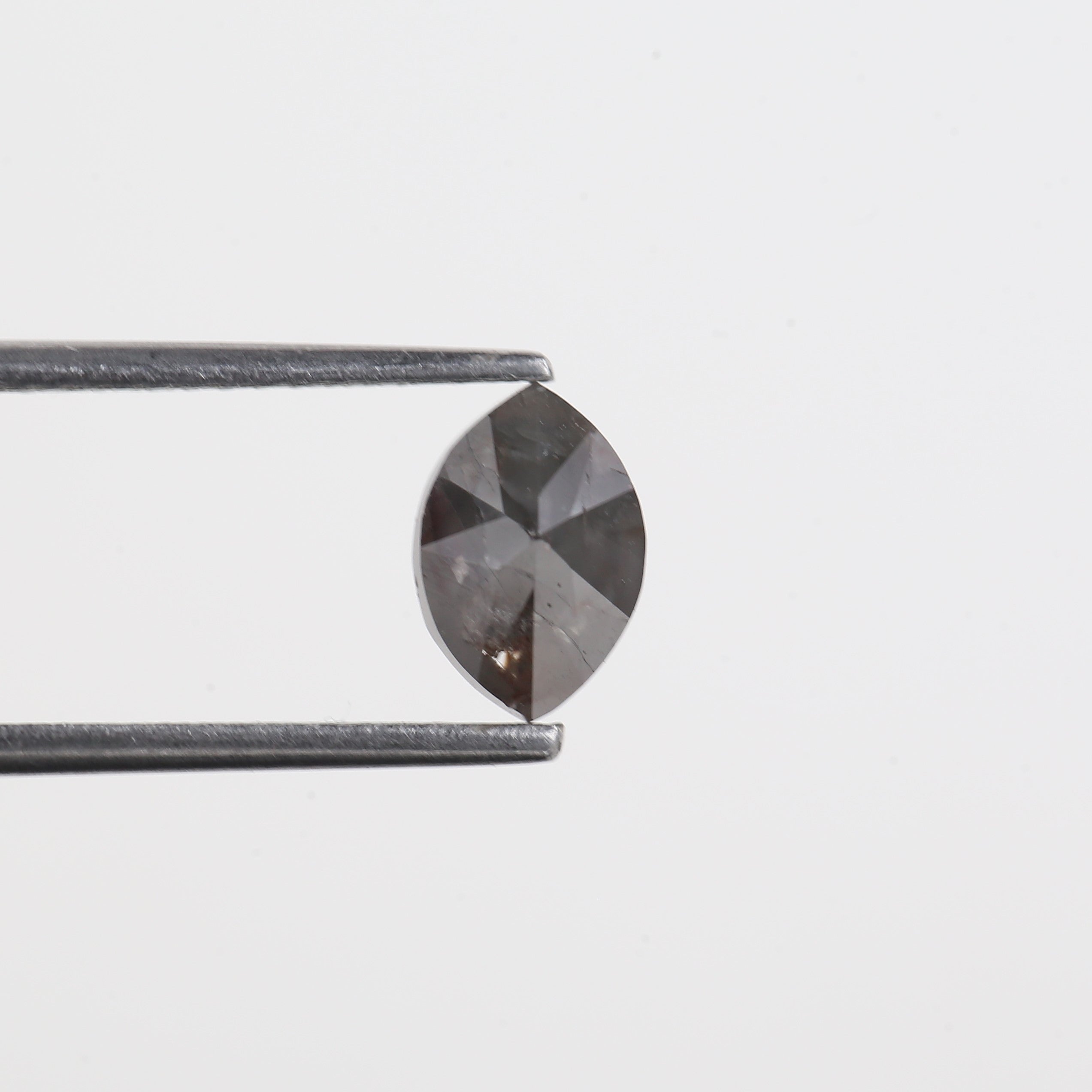 1.06 Carat Gray Marquise Salt And Pepper Diamond 7.68 MM