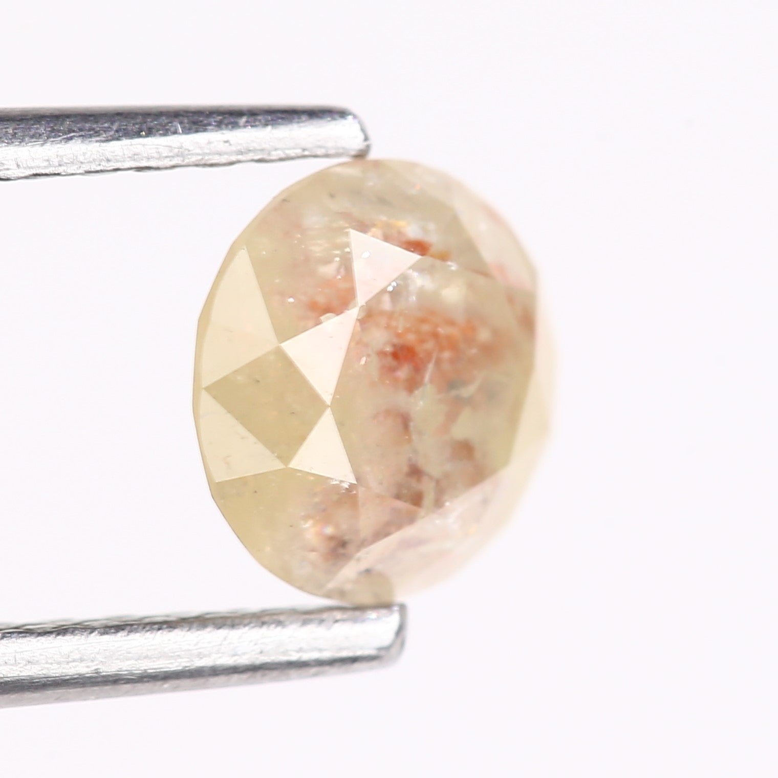 0.87 Carat Natural Round Cut Light Yellow Salt And Pepper Diamond 5.91 MM