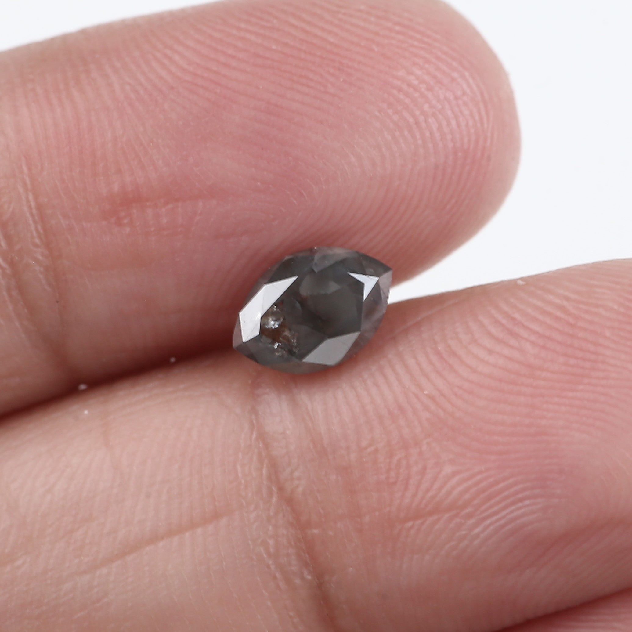 1.06 Carat Gray Marquise Salt And Pepper Diamond 7.68 MM