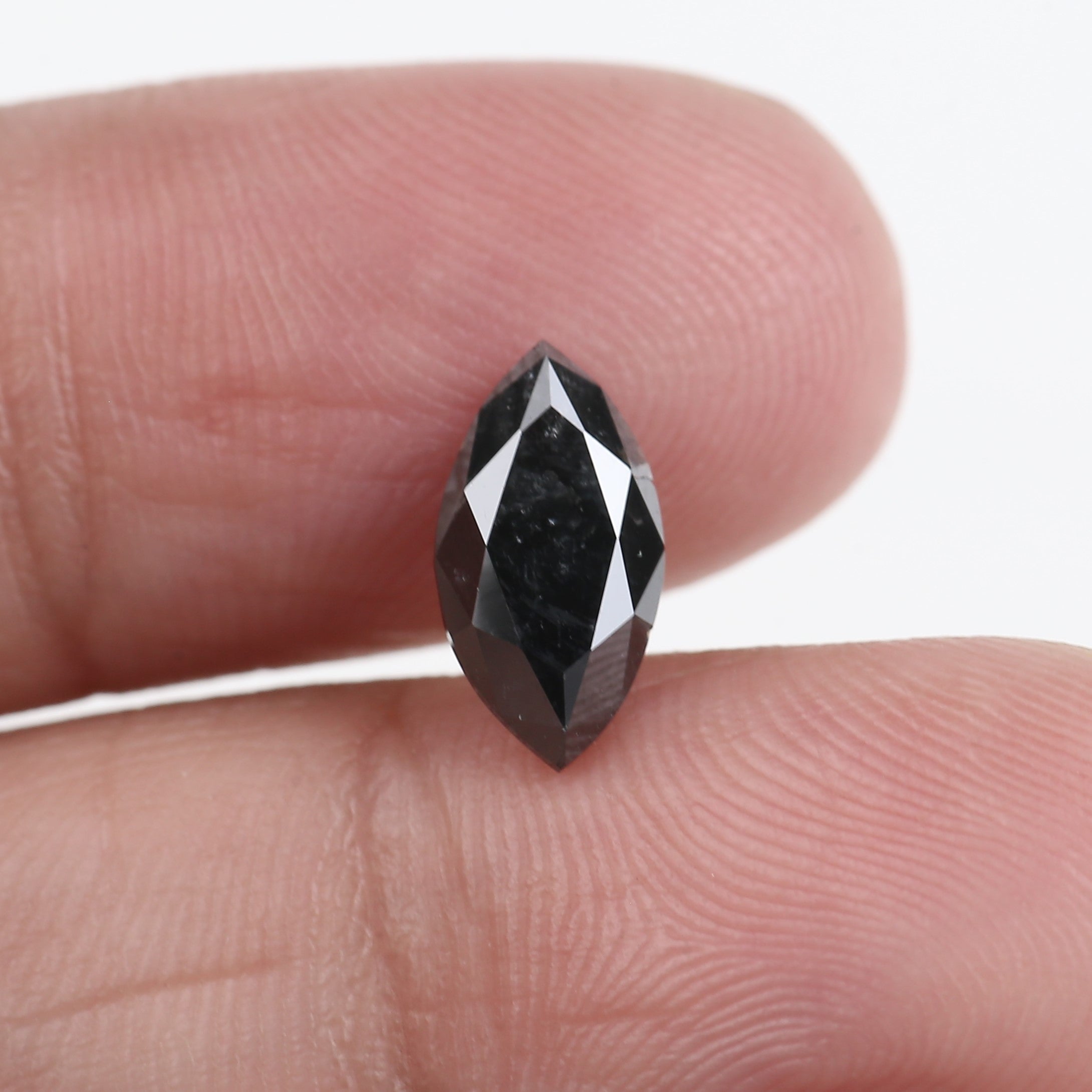 1.62 Carat Salt And Pepper Diamond Marquise Cut Natural Diamond 10.93 MM