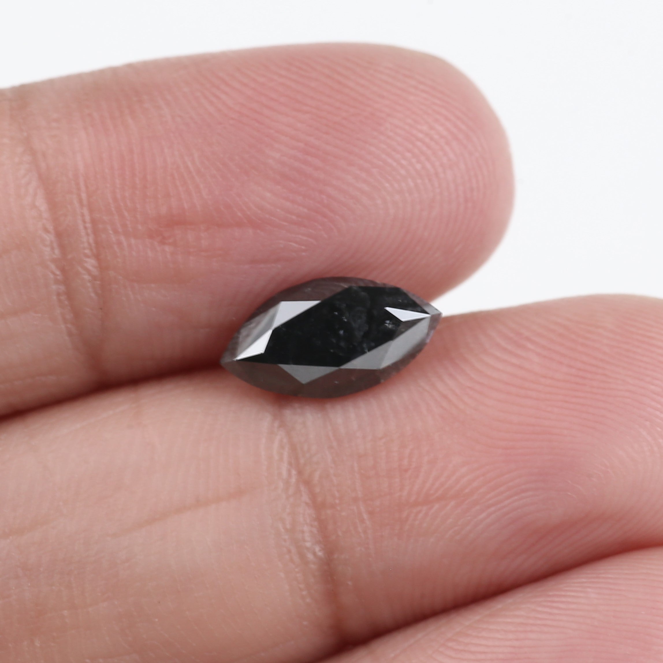 1.62 Carat Salt And Pepper Diamond Marquise Cut Natural Diamond 10.93 MM