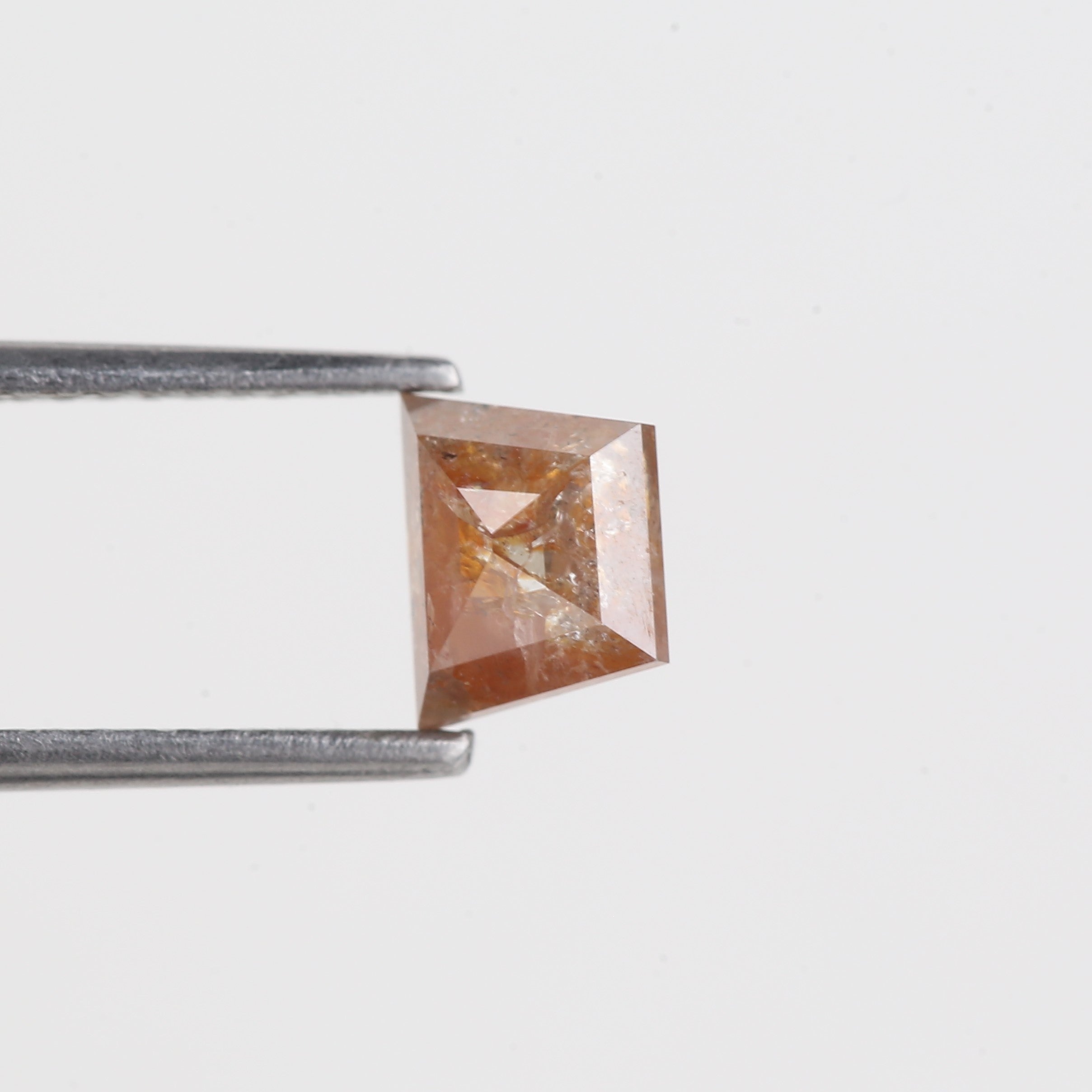 0.92 Carat Trapezoid Natural Orange Salt And Pepper Diamond 6.25 MM