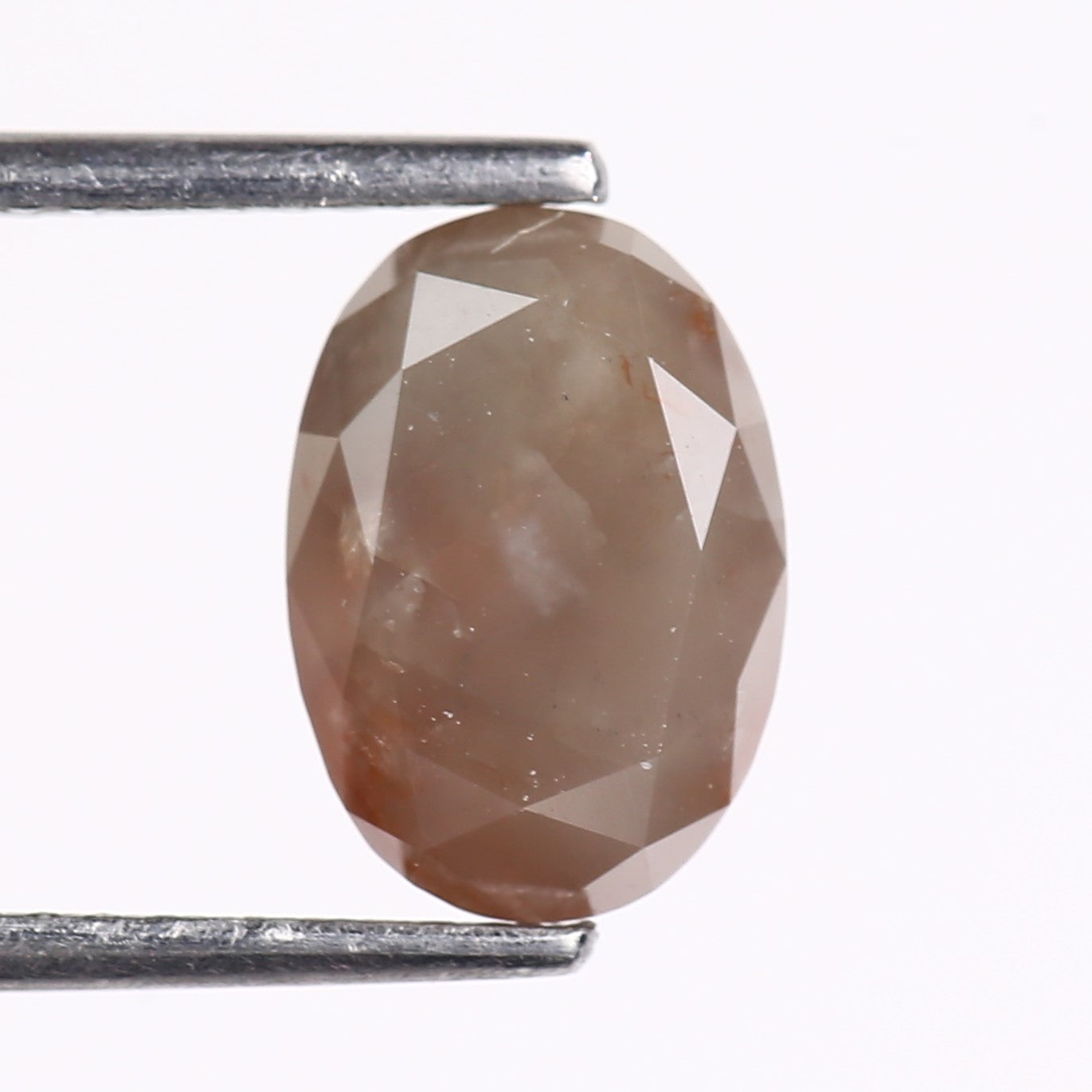 3.12 Carat Natural Orange Oval Cut Salt And Pepper Diamond 9.59 MM