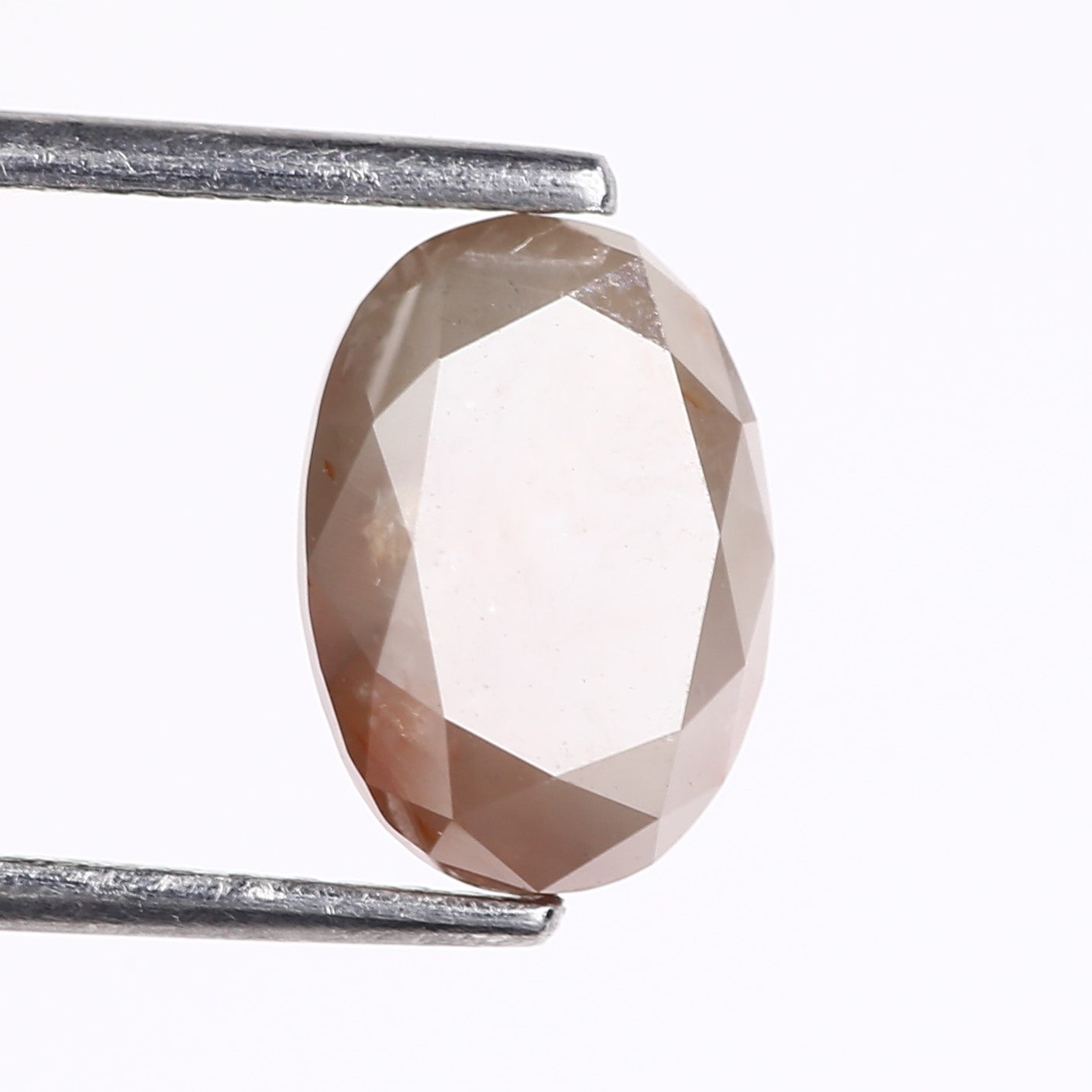 3.12 Carat Natural Orange Oval Cut Salt And Pepper Diamond 9.59 MM