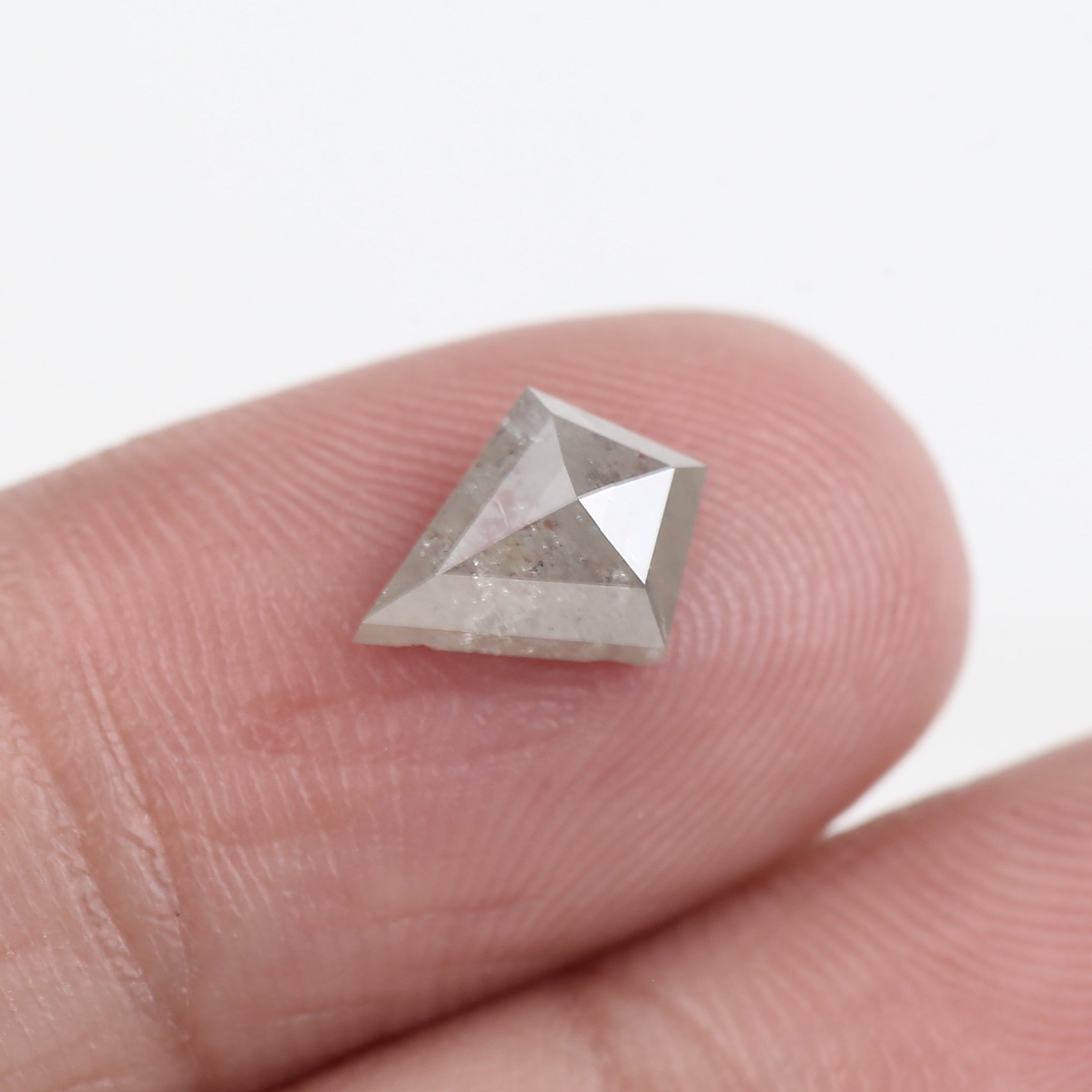 1.15 Carat Natural Gray Loose Salt and Pepper Kite Cut Diamond 9.05 MM