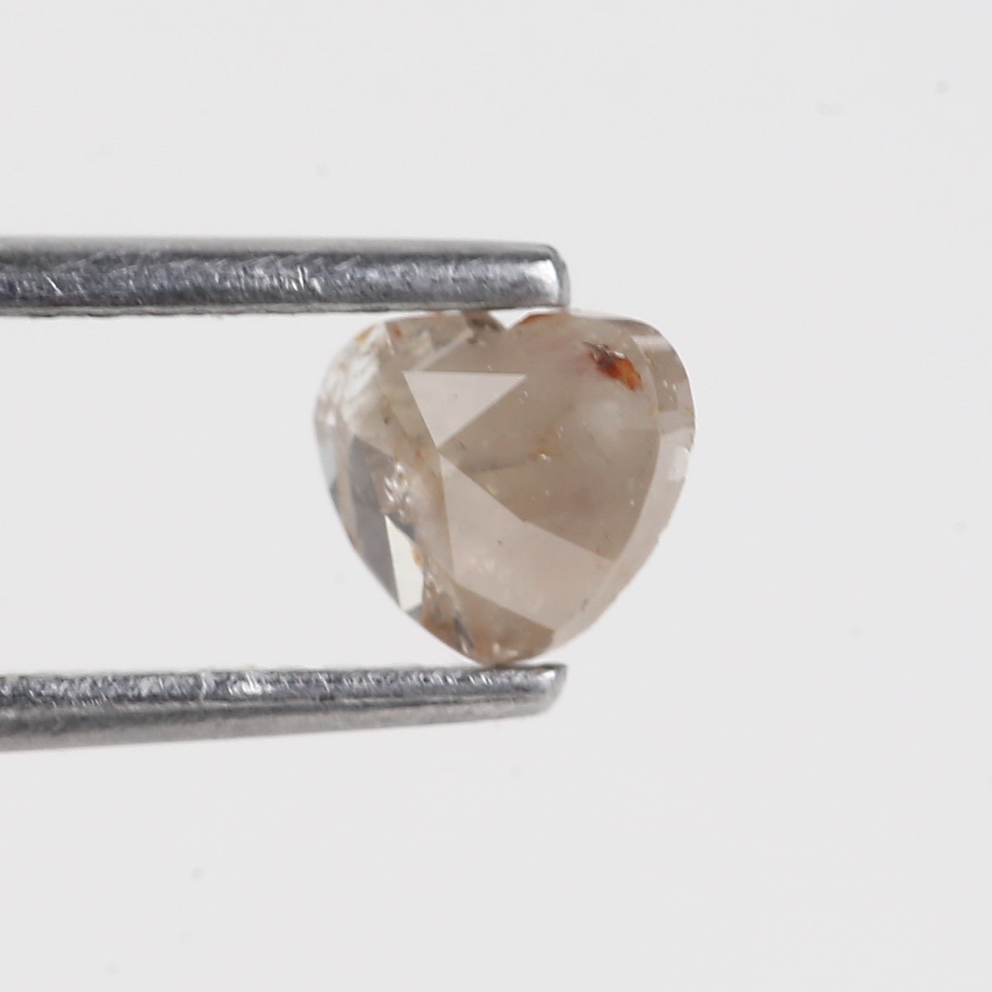 0.46 Carat Natural Rose Cut Heart Salt And Pepper Diamond 4.71 MM