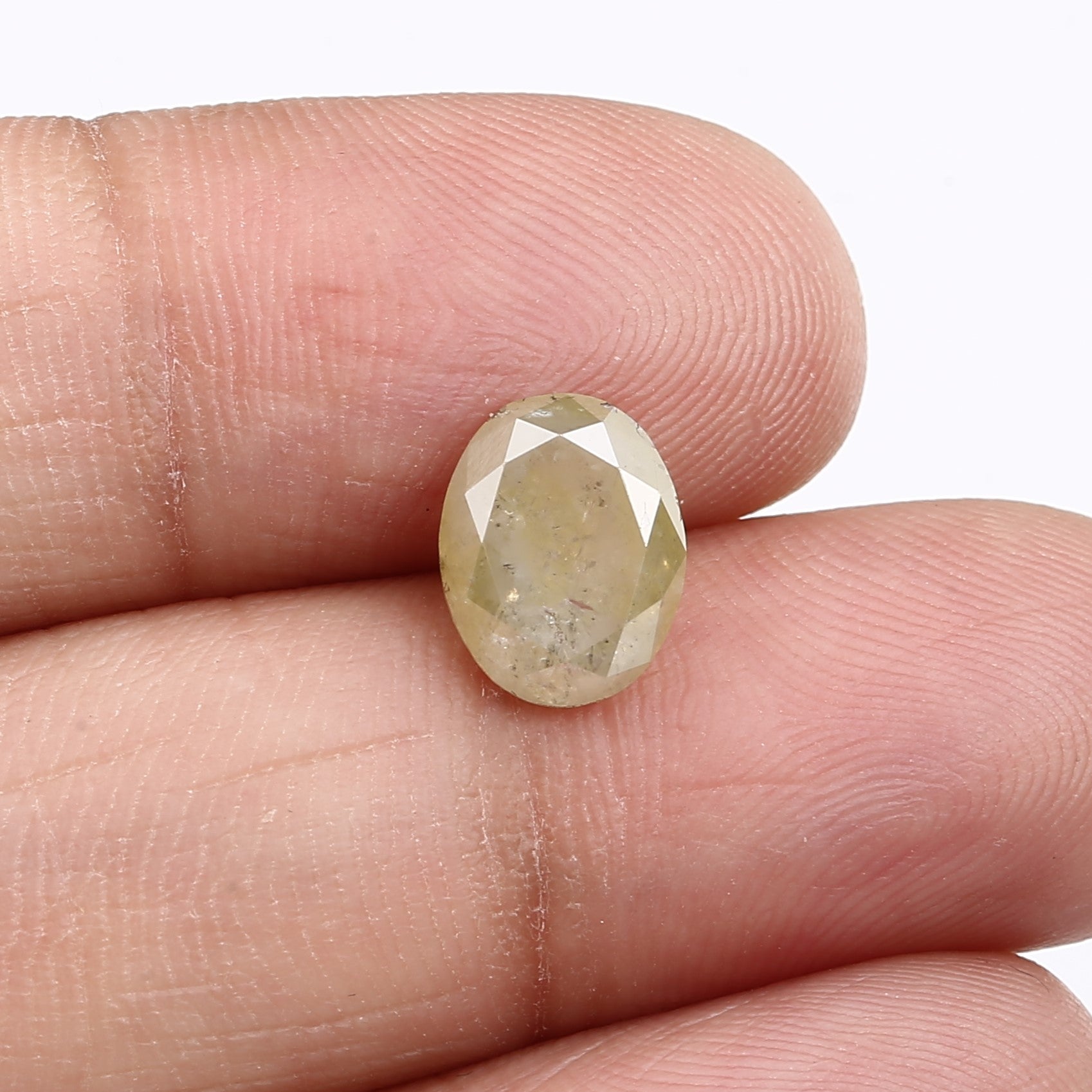 2.40 Carat Salt and Pepper Oval Diamond Cut 9.31 MM