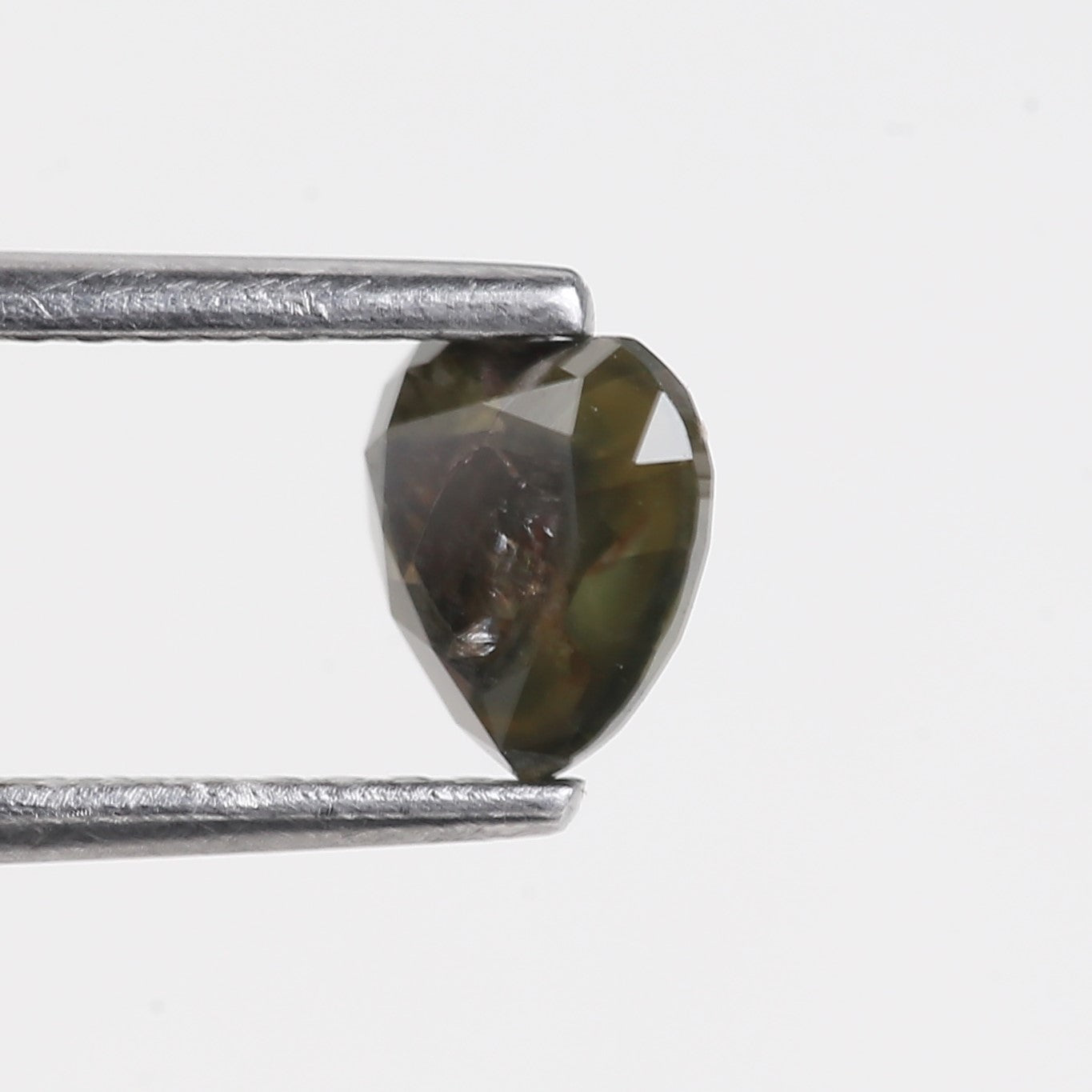 0.72 Carat Heart Cut Brown Olive Salt And Pepper Natural Diamond 5.55 MM