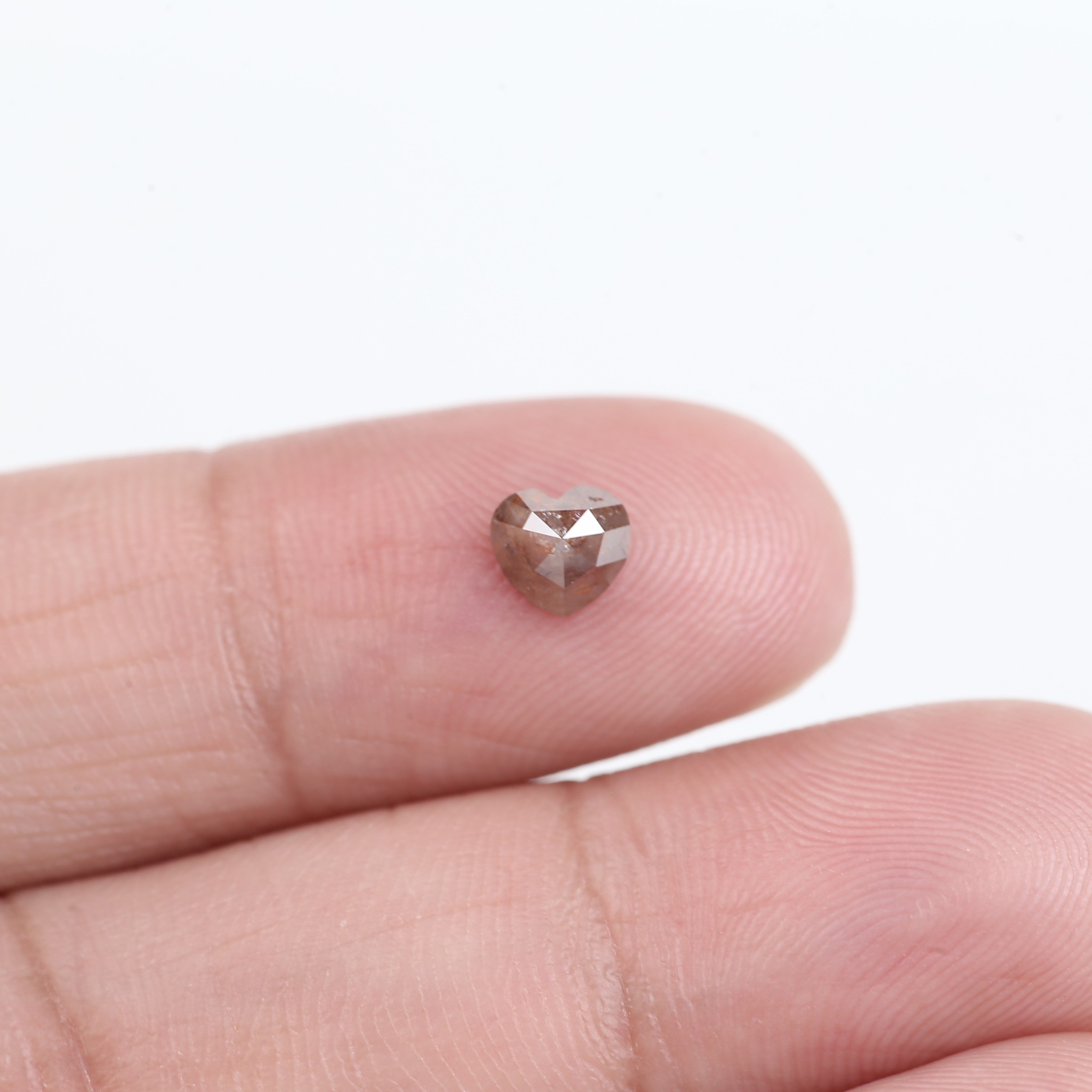 0.53 Carat Natural Brown Heart Salt and Pepper Diamond 4.79 MM