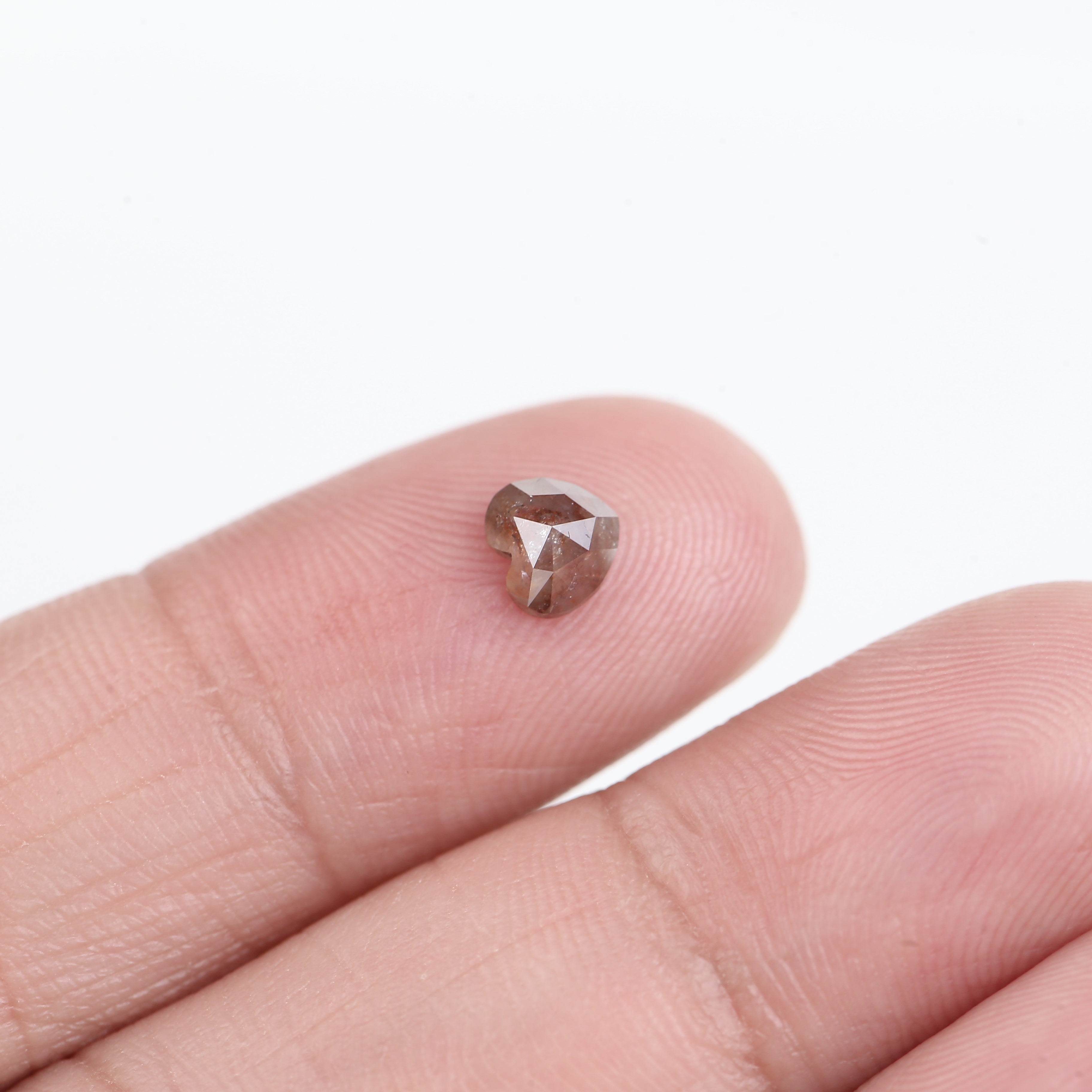 0.53 Carat Natural Brown Heart Salt and Pepper Diamond 4.79 MM