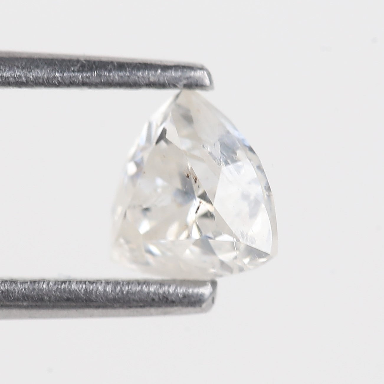 0.53 Carat Trillion Cut Natural Diamond White Salt and Pepper Diamond 4.87 MM