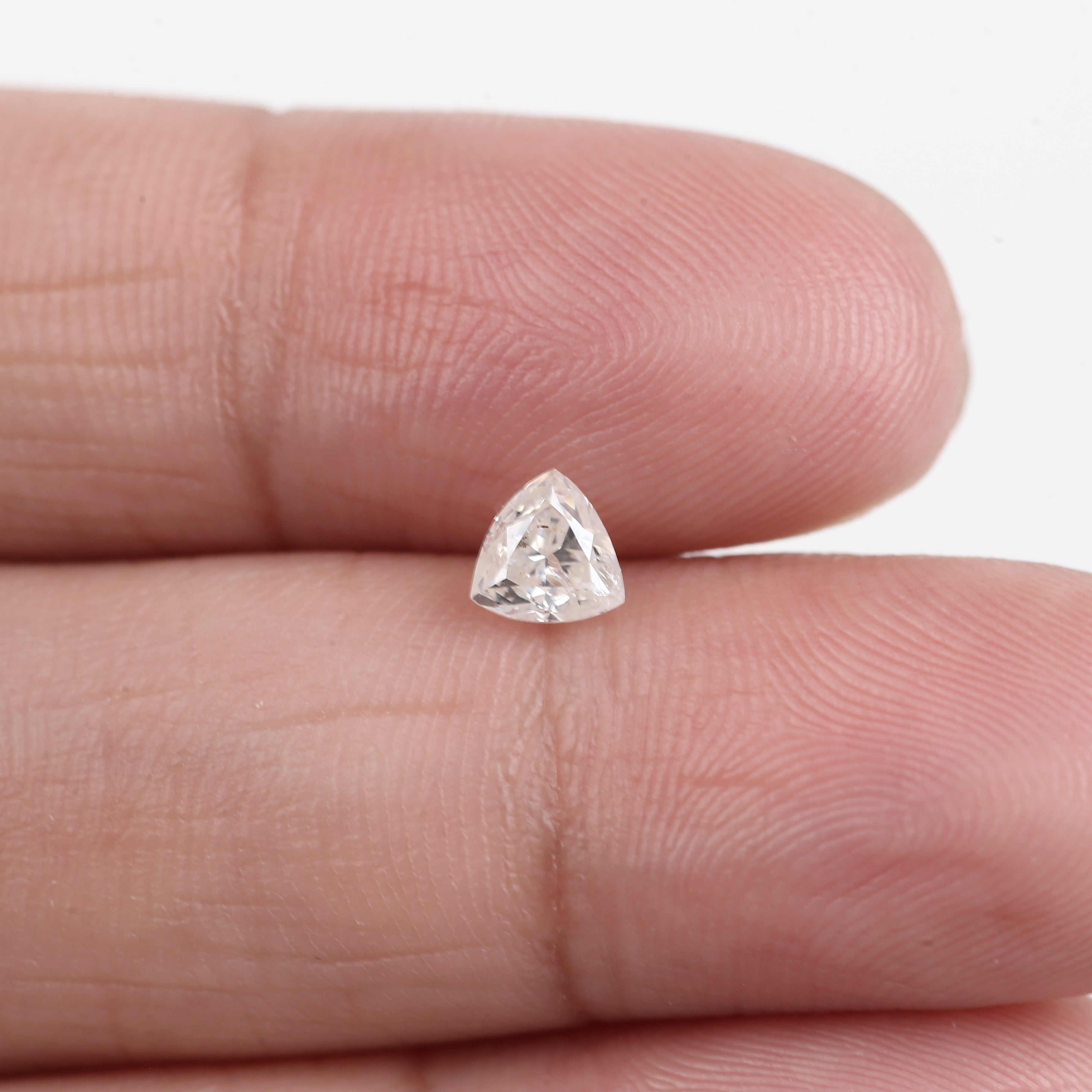 0.53 Carat Trillion Cut Natural Diamond White Salt and Pepper Diamond 4.87 MM