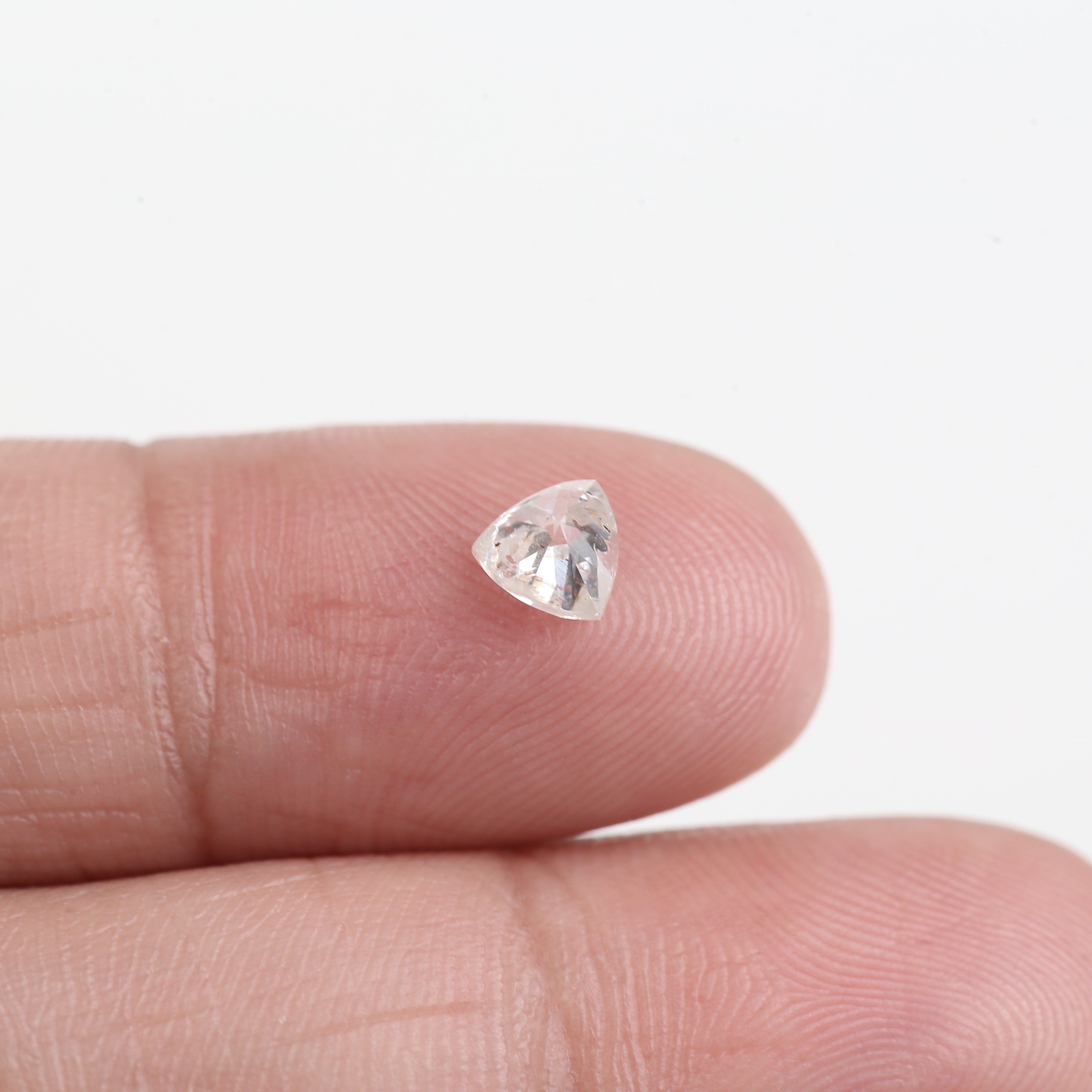 0.53 Carat Trillion Cut Natural Diamond White Salt and Pepper Diamond 4.87 MM