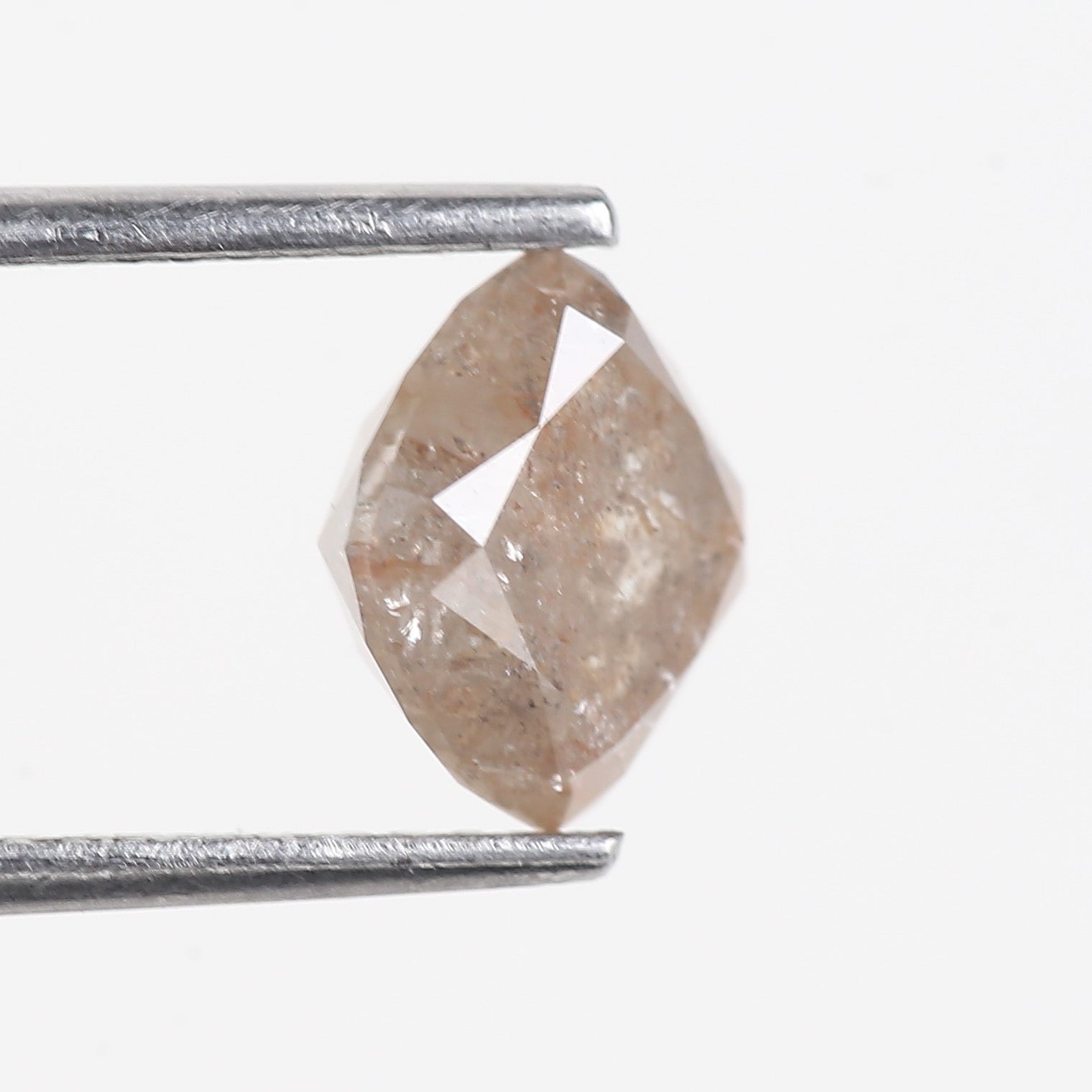 2.03 Carat Natural Cushion Rose cut Salt and Pepper Diamond 7 MM