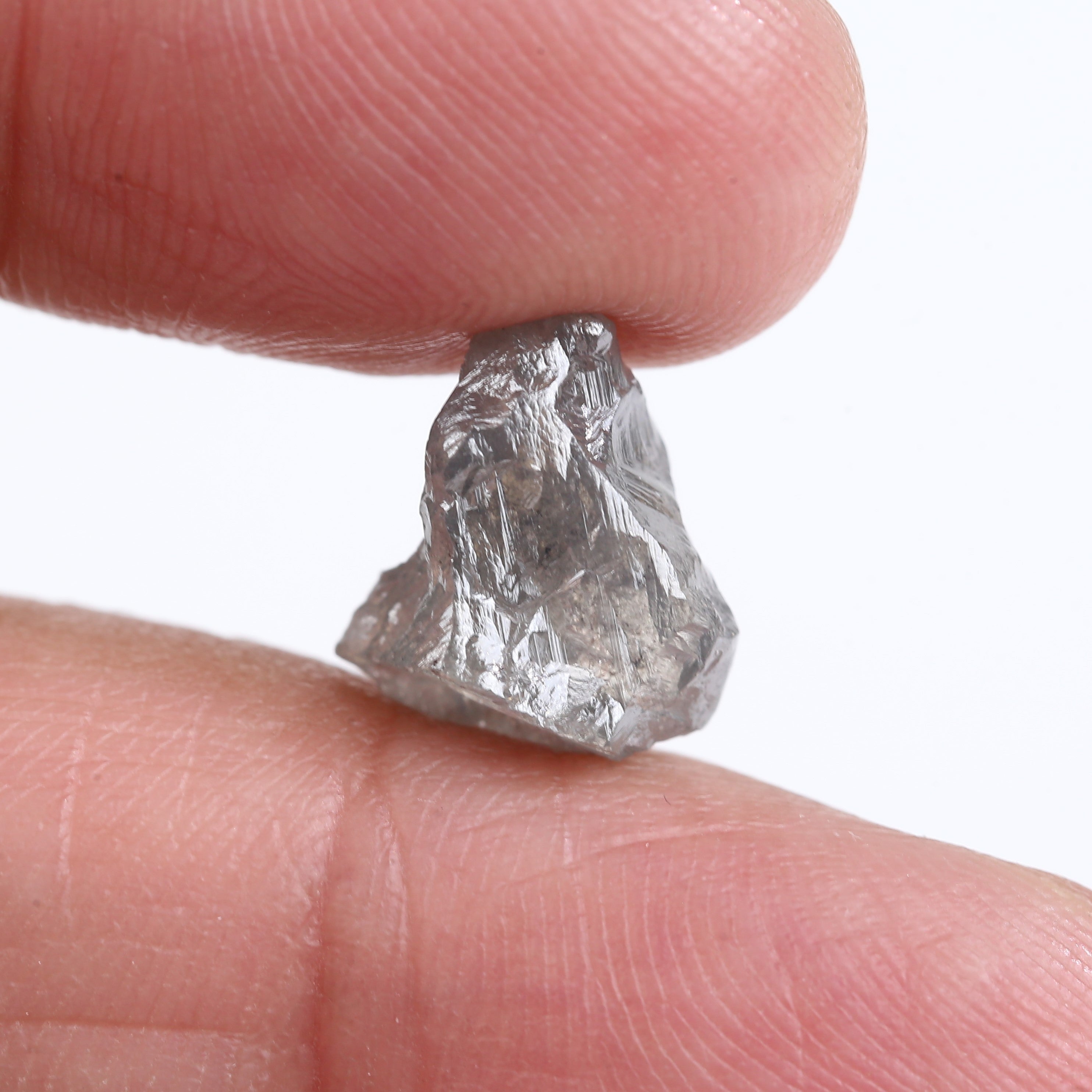 4.22 Carat Natural Rough Diamond Uncut Raw Gray Diamond 11.30 MM
