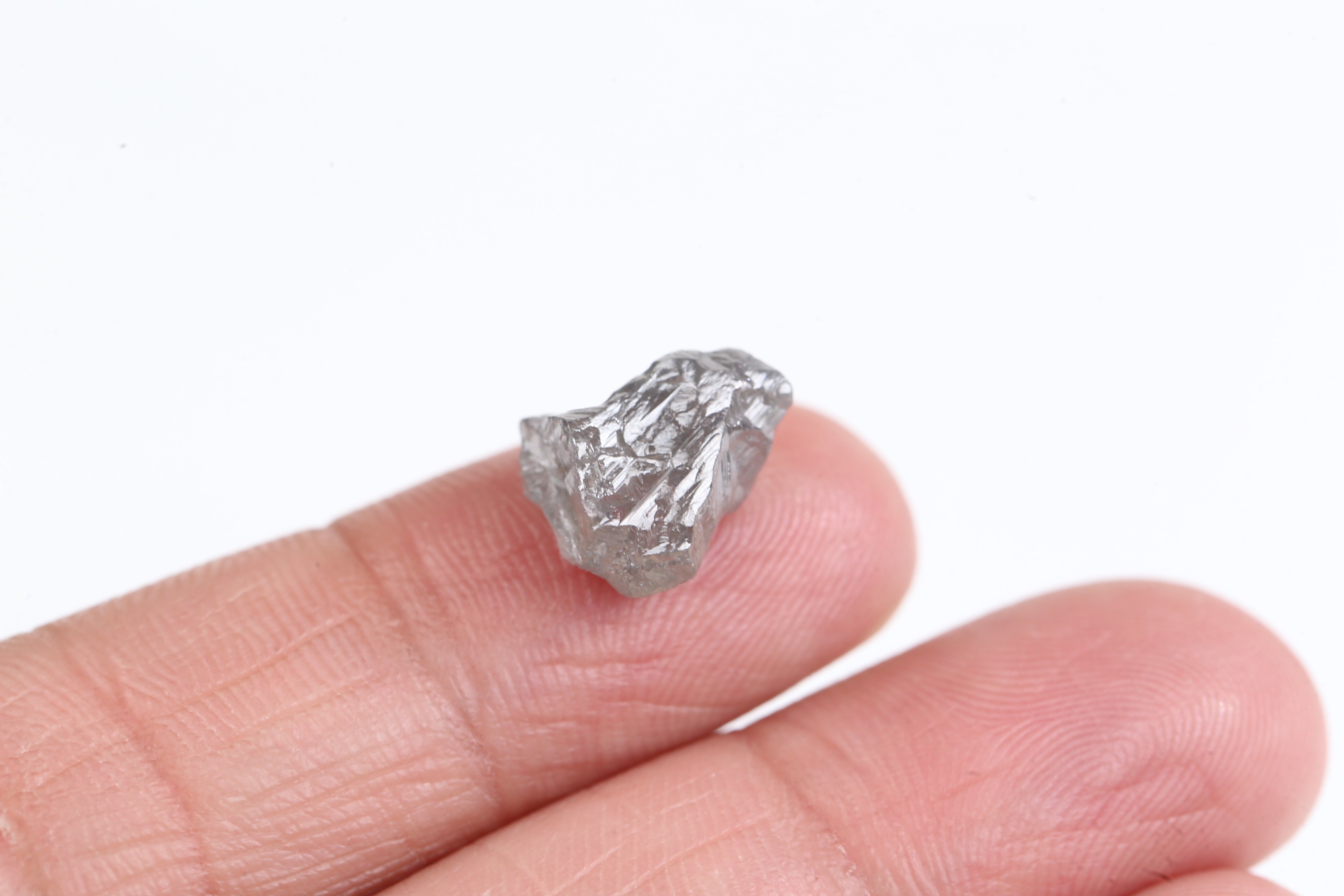 4.22 Carat Natural Rough Diamond Uncut Raw Gray Diamond 11.30 MM