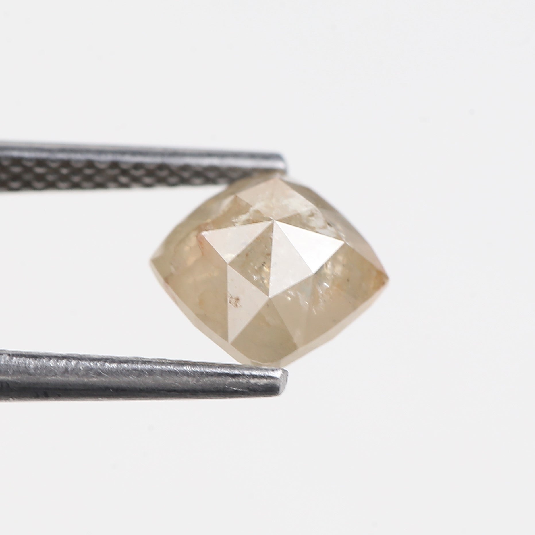 1.78 Carat Double Cut Cushion Salt and Pepper Diamond 6.45 MM