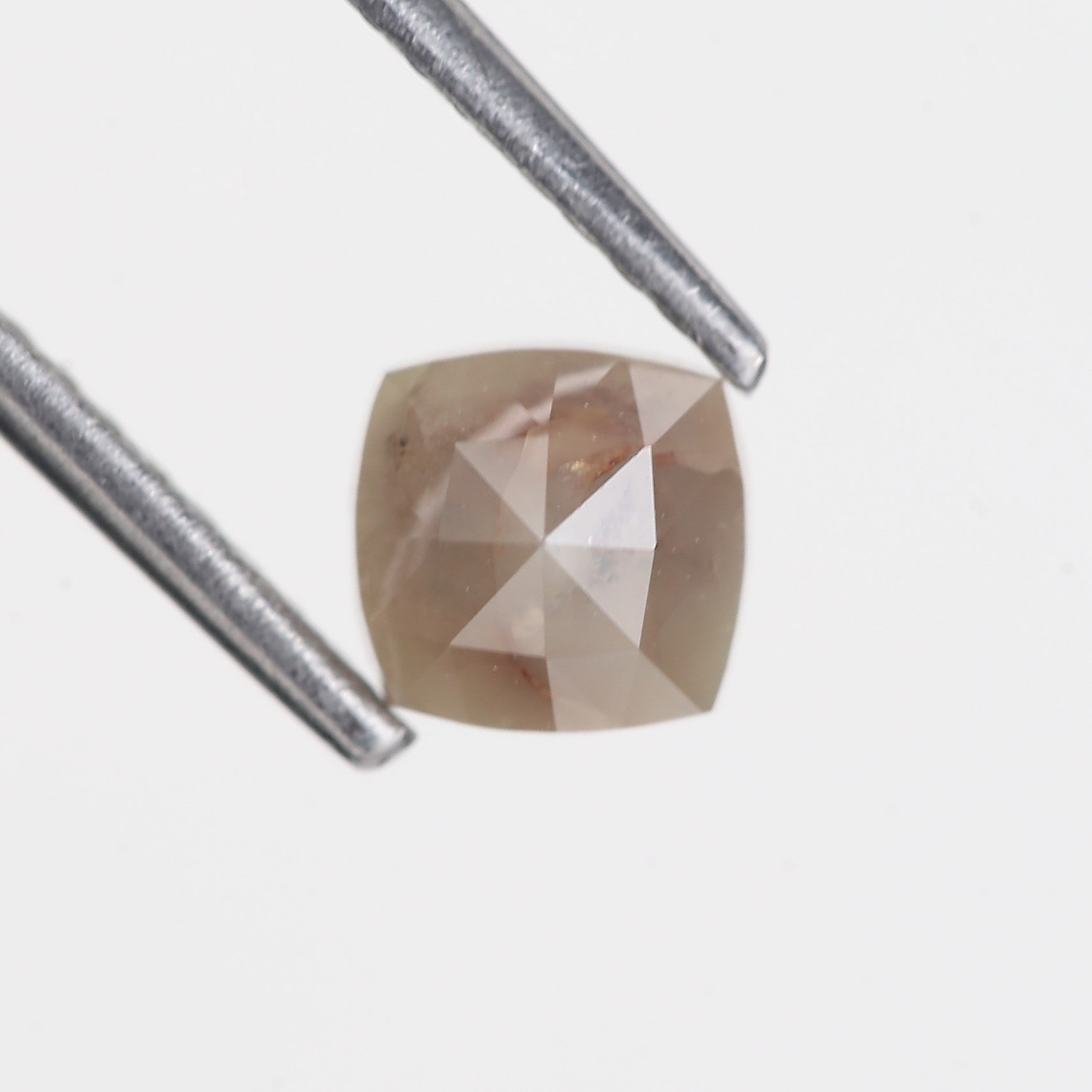 0.79 Carat Cushion Cut Natural Brown Salt And Pepper Diamond 4.83 MM