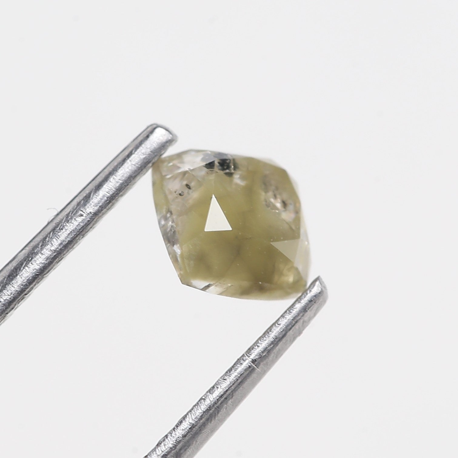 0.75 Carat Cushion Cut Natural Yellow Salt And Pepper Diamond 4.48 MM