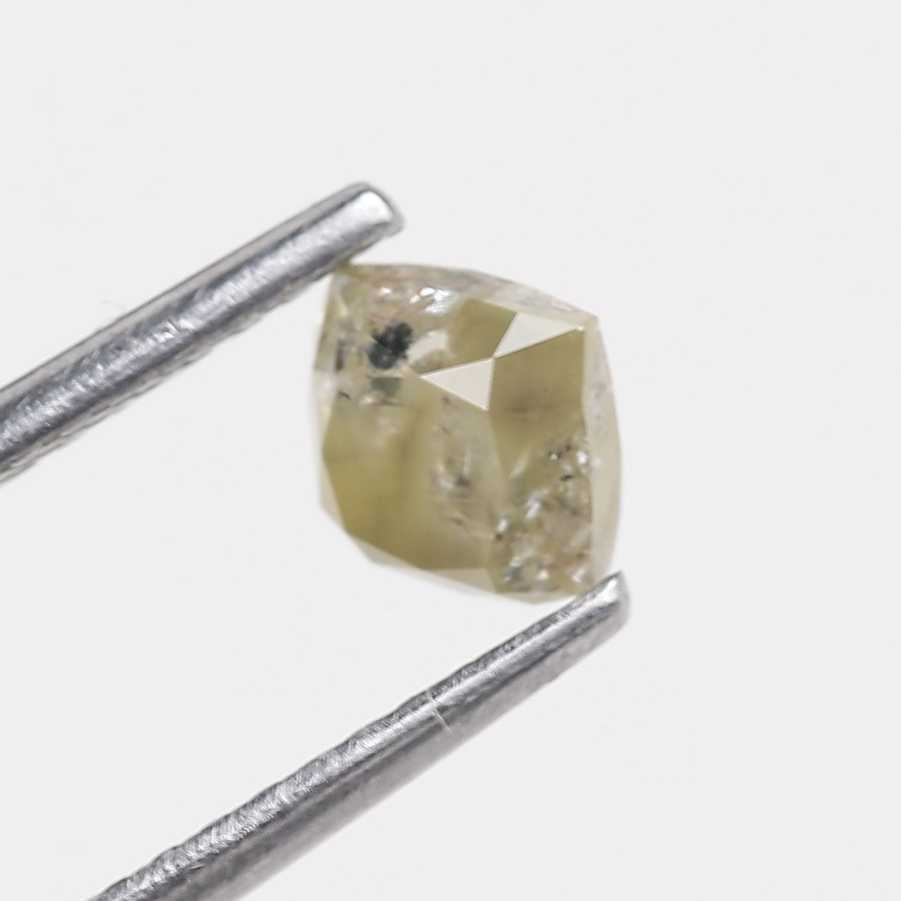 0.75 Carat Cushion Cut Natural Yellow Salt And Pepper Diamond 4.48 MM