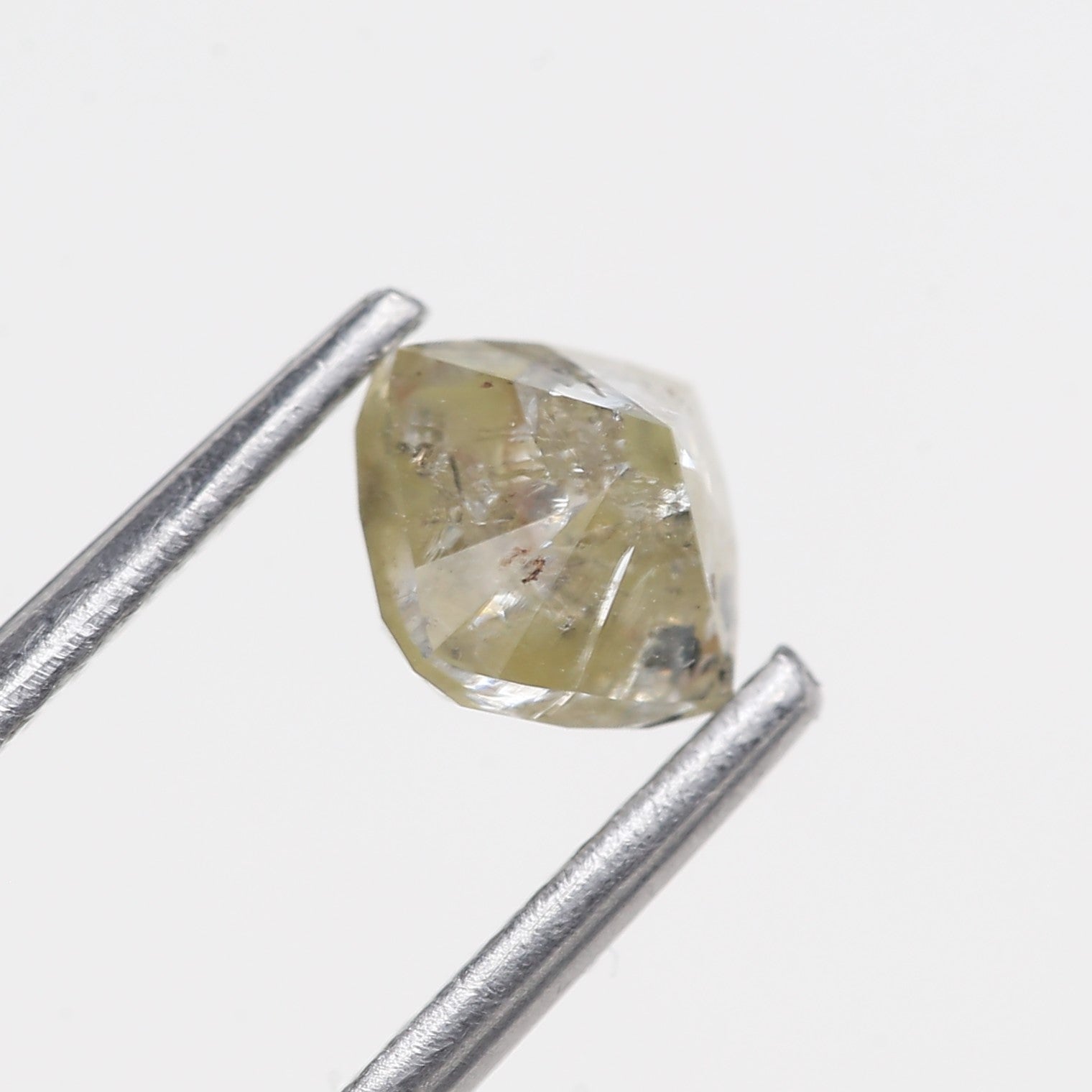 0.75 Carat Cushion Cut Natural Yellow Salt And Pepper Diamond 4.48 MM
