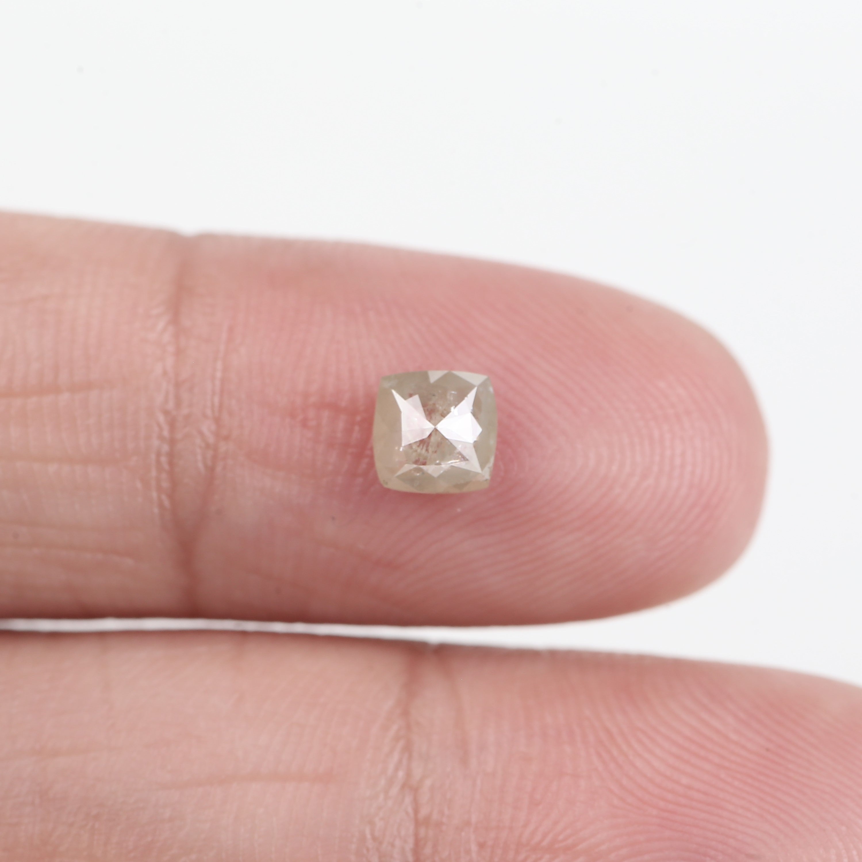 0.56 Carat Cushion Cut Natural Salt And Pepper Diamond 4.74 MM