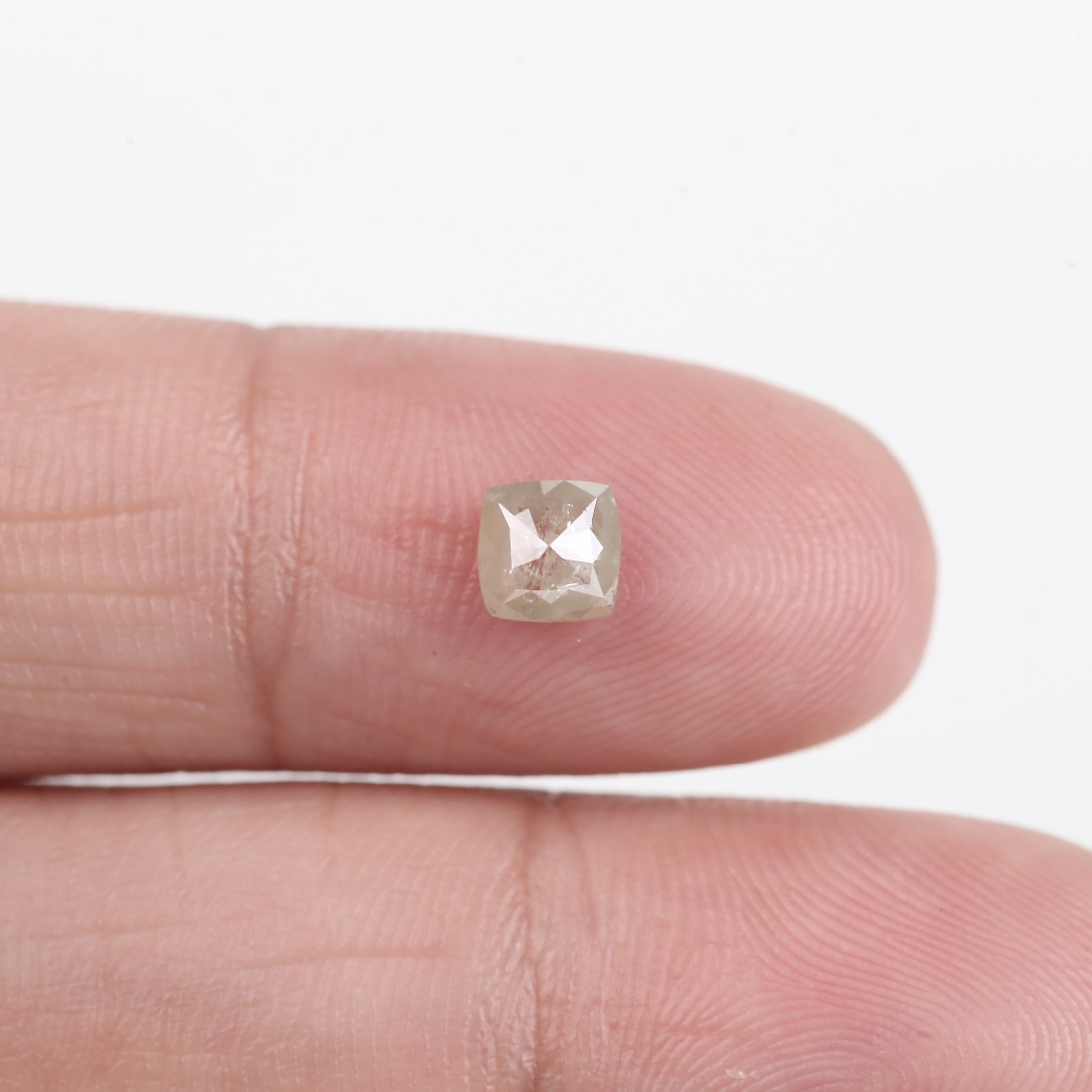 0.56 Carat Cushion Cut Natural Salt And Pepper Diamond 4.74 MM