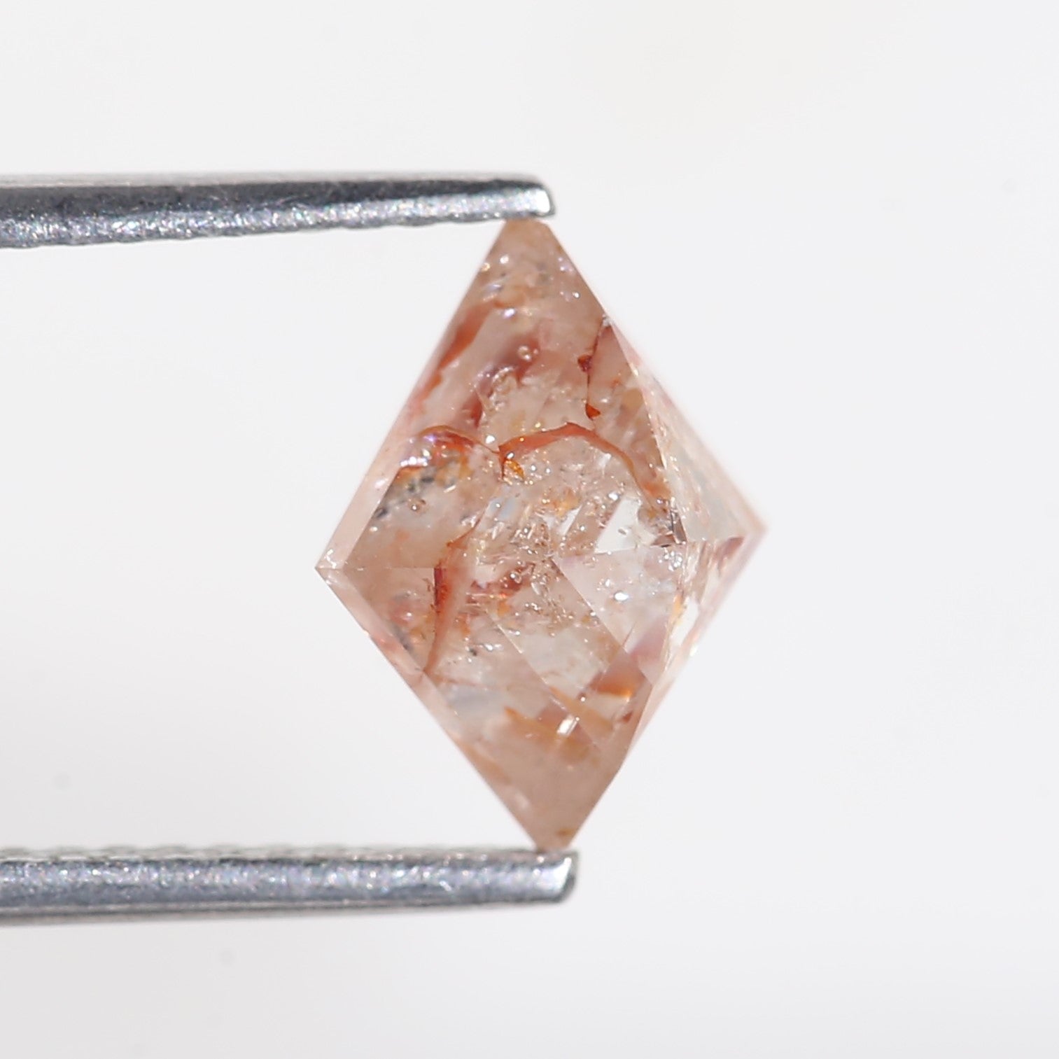 2.15 Carat Lozenge Red Salt and Pepper Diamond 9.6 MM