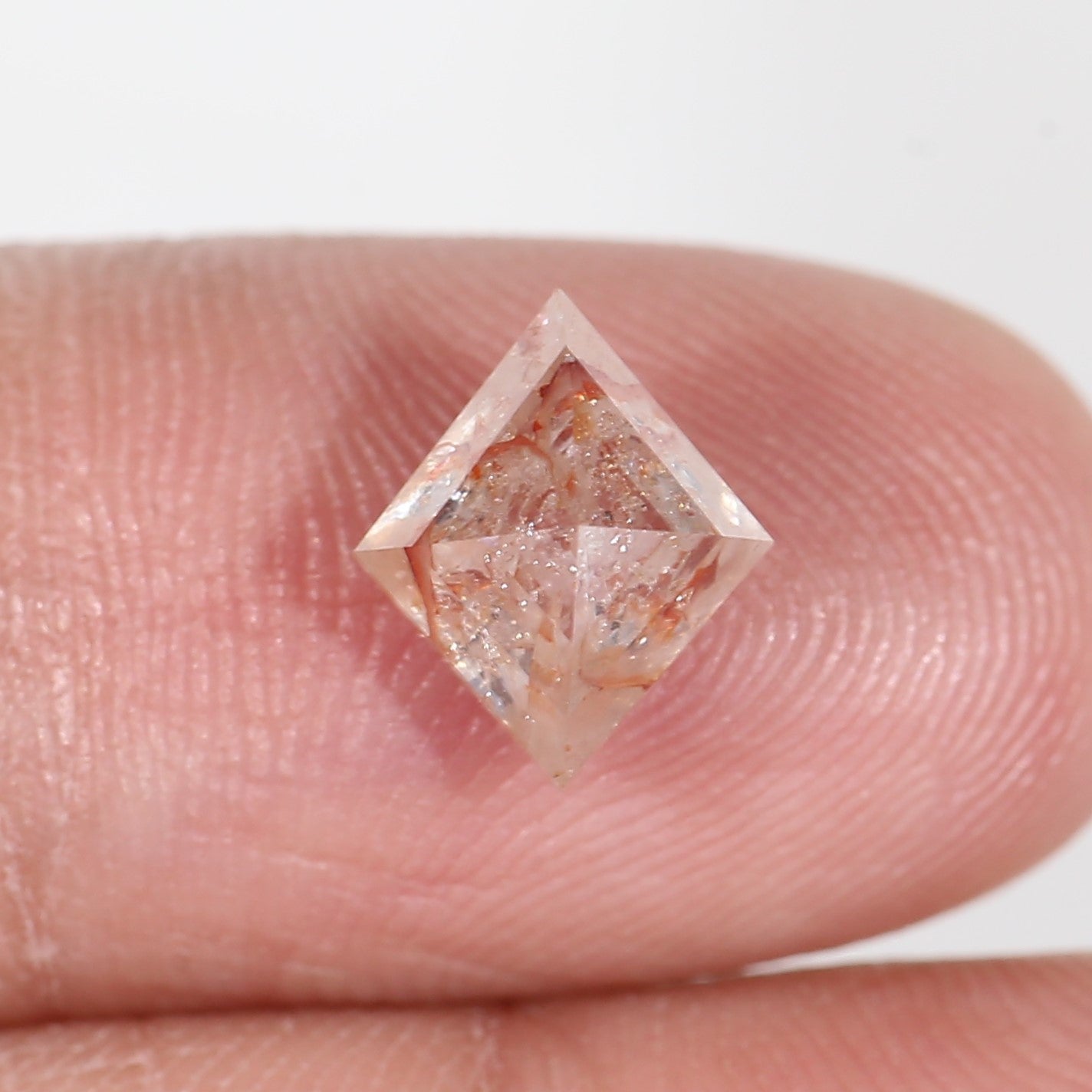 2.15 Carat Lozenge Red Salt and Pepper Diamond 9.6 MM