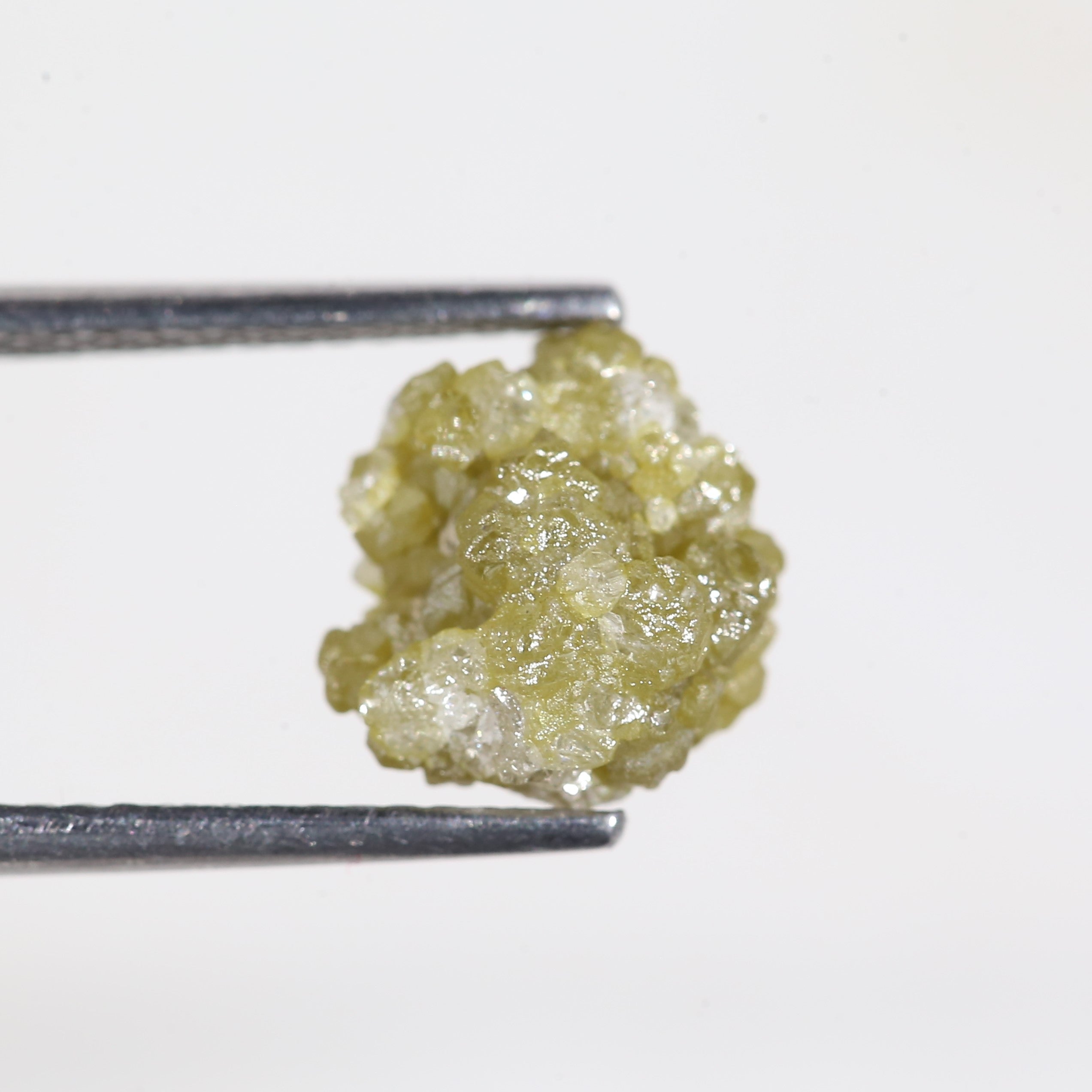 3.3 Carat Natural Yellow White Rough Uncut Diamond 9.4 MM