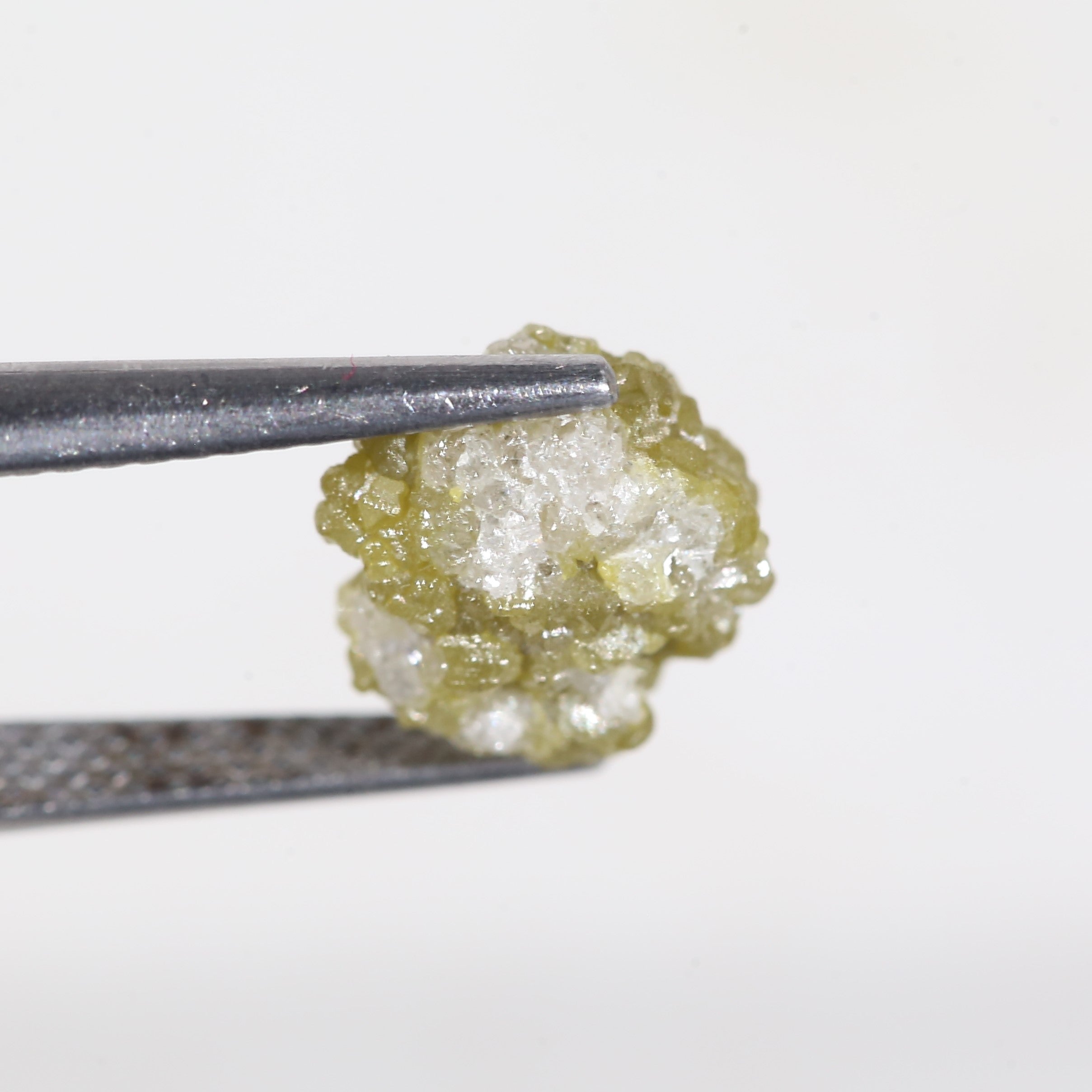 3.3 Carat Natural Yellow White Rough Uncut Diamond 9.4 MM
