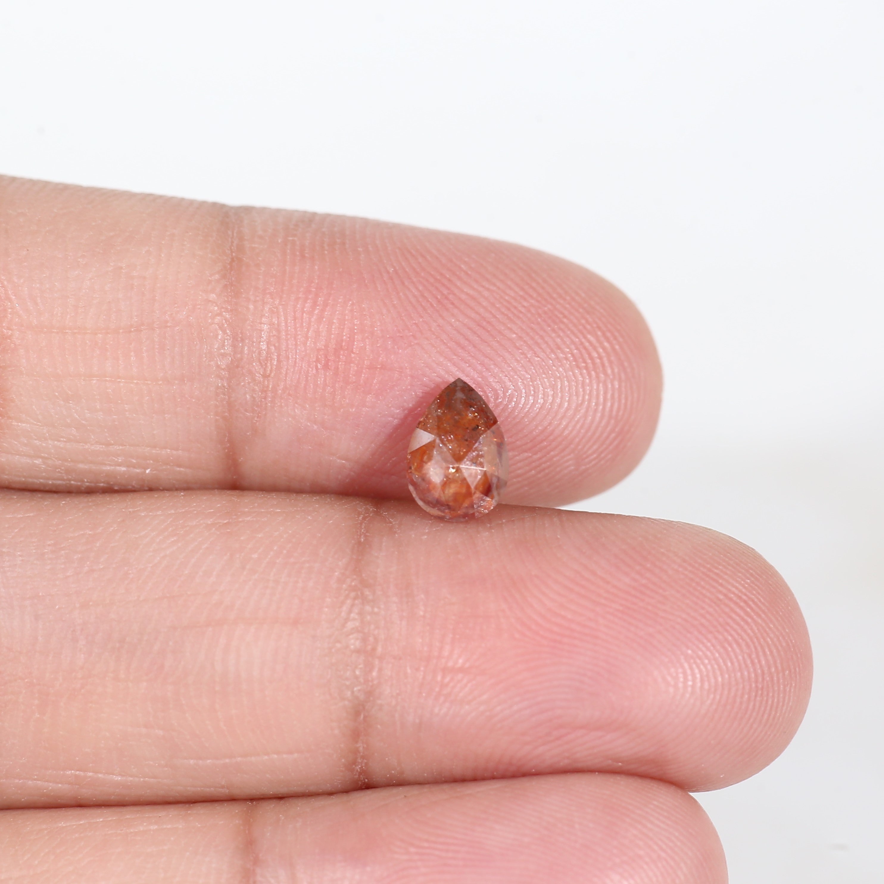 1 Carat Salt and Pepper Pear Red Diamond 7.44 MM