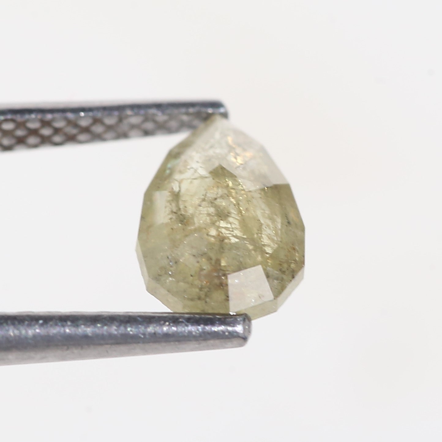 0.77 Carat Modified Pear Cut Salt and Pepper Diamond 7.65 MM