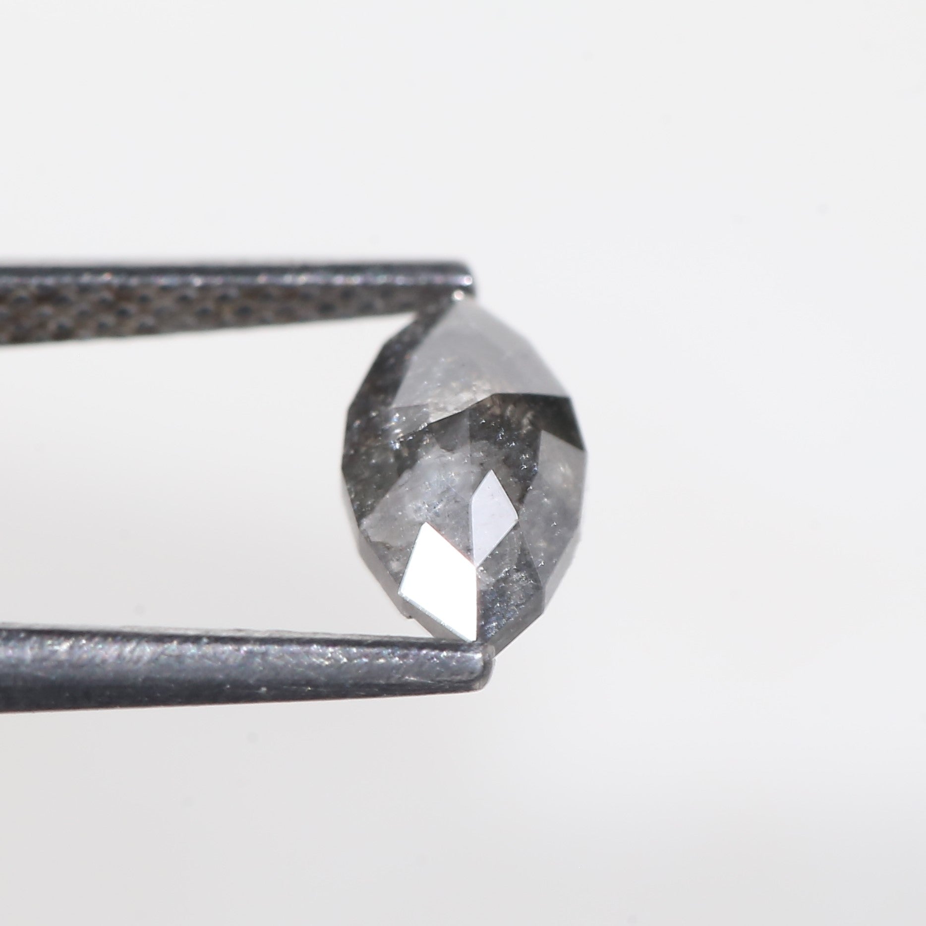0.82 Carat Marquise Cut Grey Salt and Pepper Diamond 8.7 MM