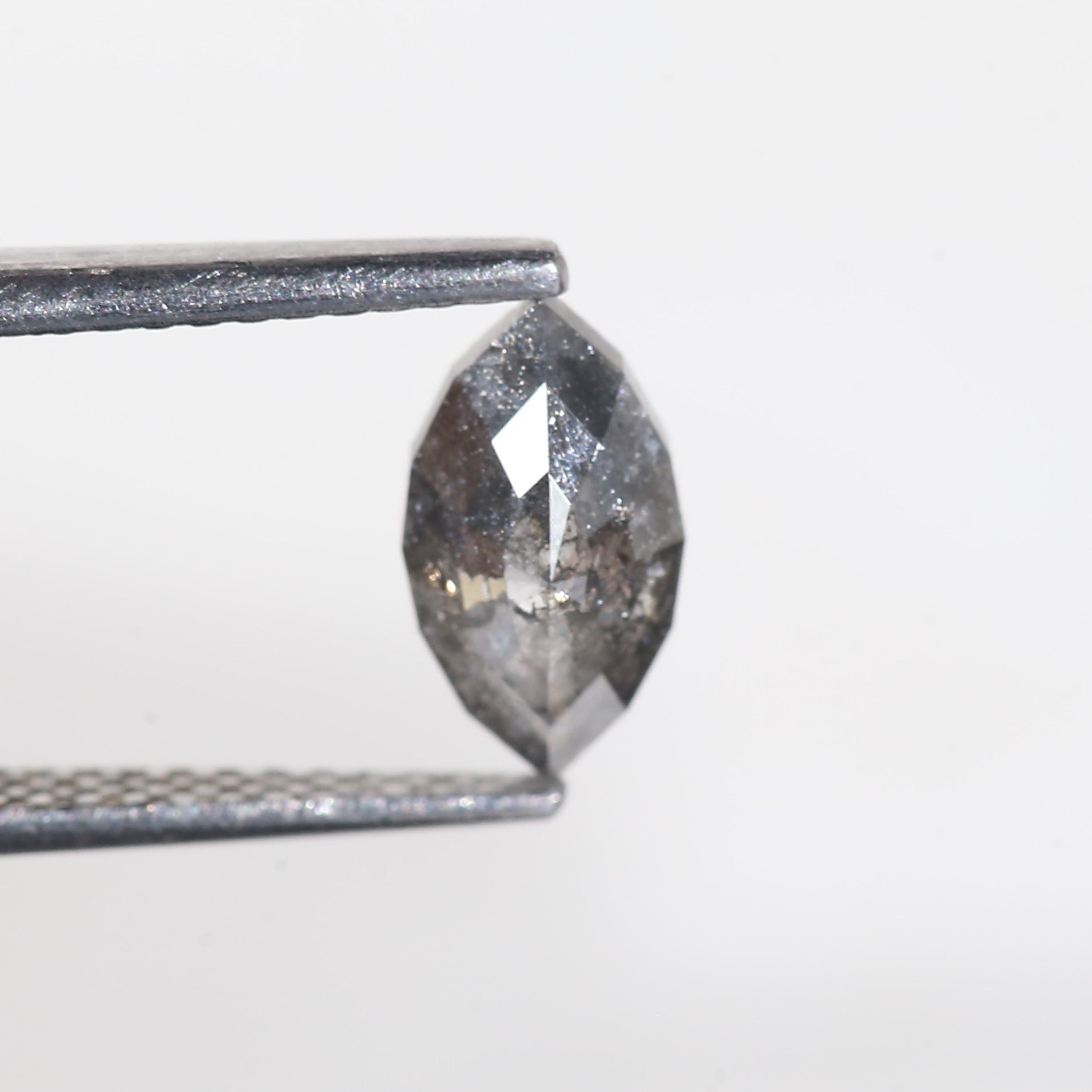 0.82 Carat Marquise Cut Grey Salt and Pepper Diamond 8.7 MM