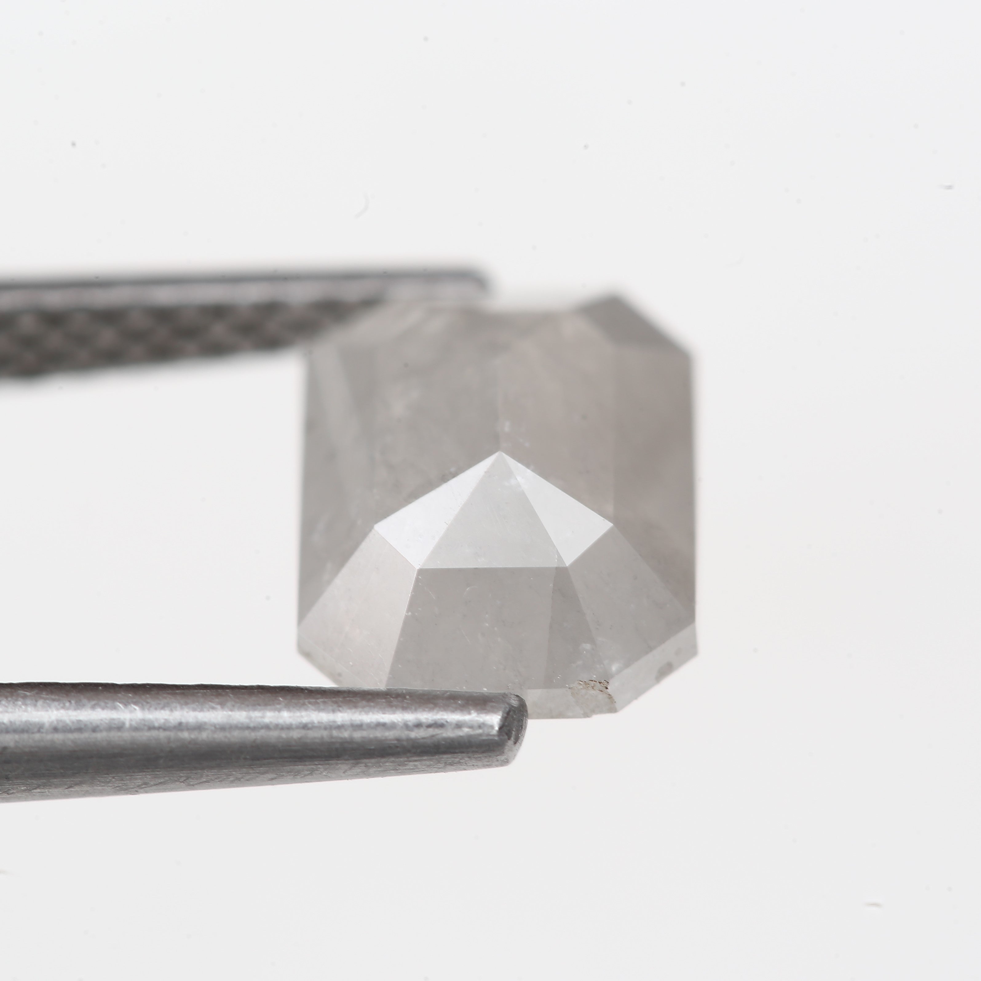 1.16 Carat 7.7 MM Fancy Gray Emerald Cut Salt and Pepper Diamond - Blackdiamond