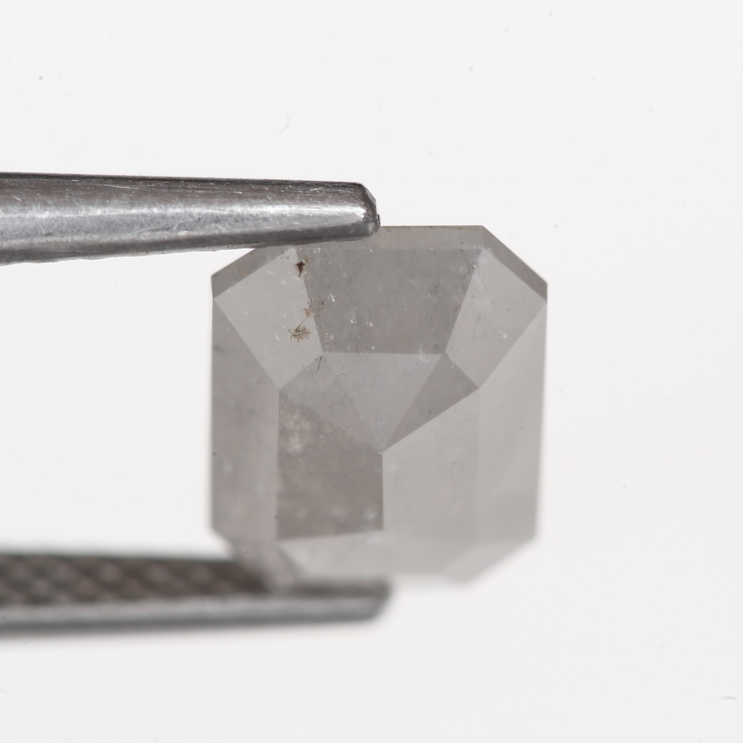 1.16 Carat 7.7 MM Fancy Gray Emerald Cut Salt and Pepper Diamond - Blackdiamond