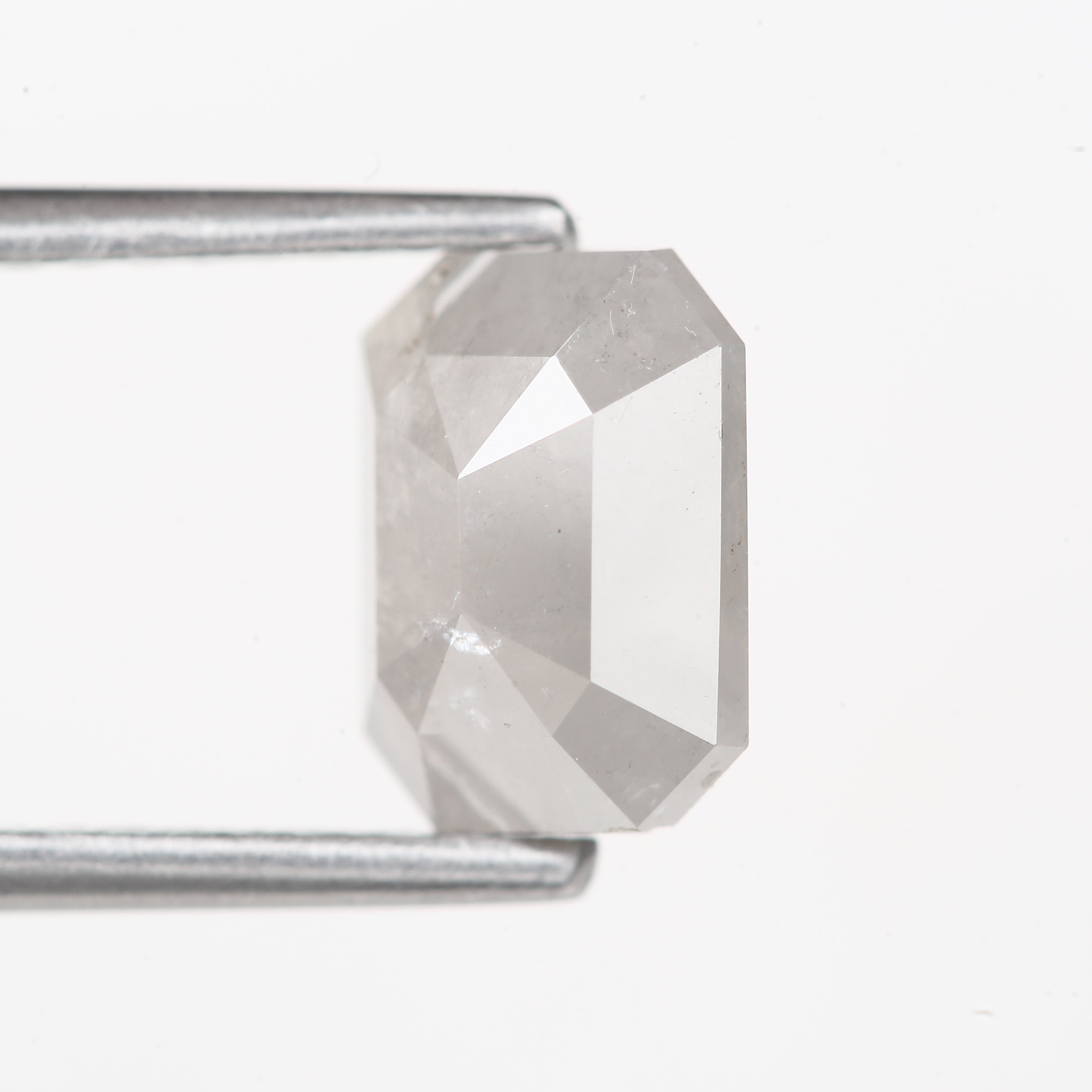 1.16 Carat 7.7 MM Fancy Gray Emerald Cut Salt and Pepper Diamond - Blackdiamond